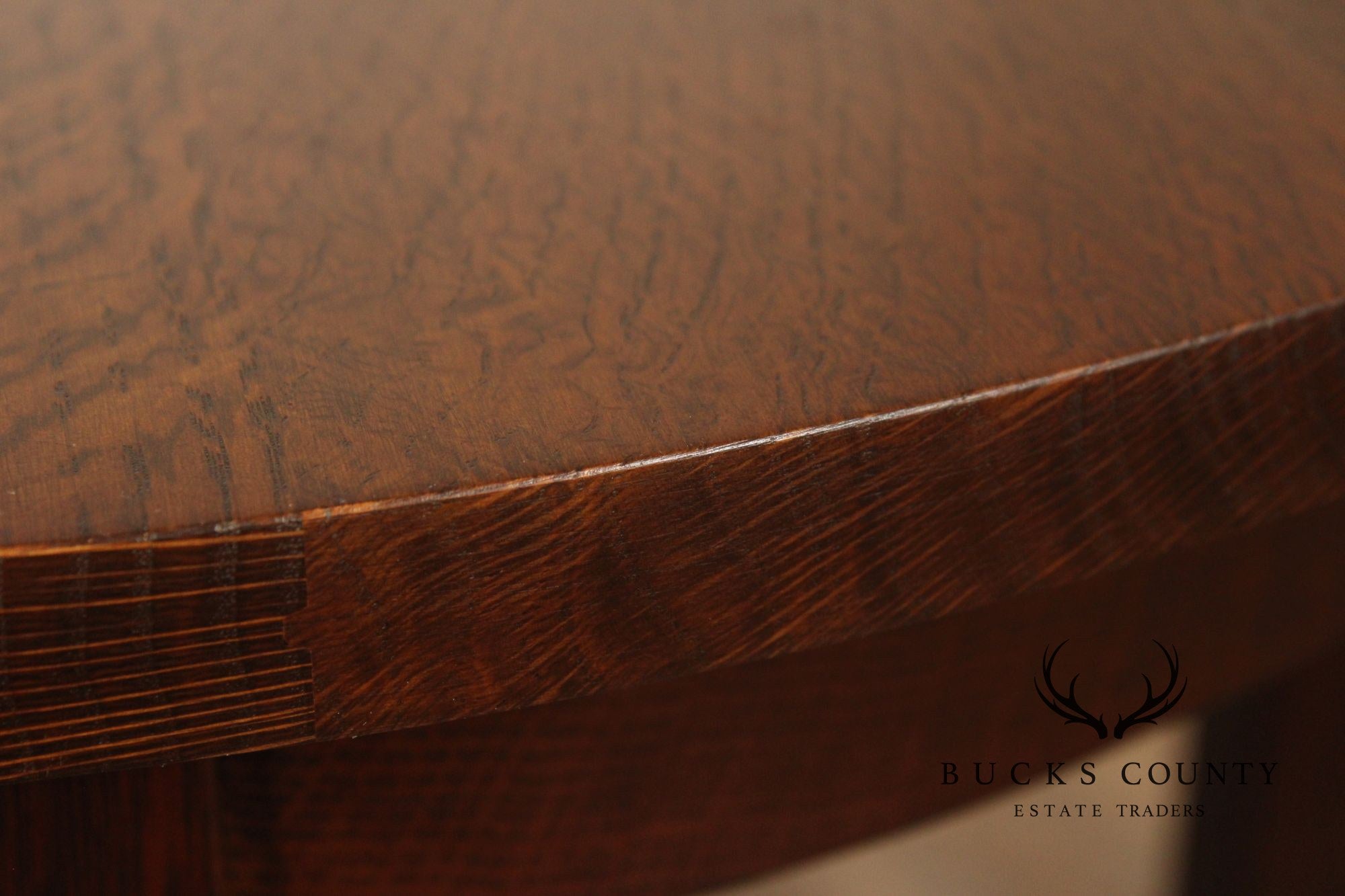 Stickley Mission Collection Oak Round Lamp Table