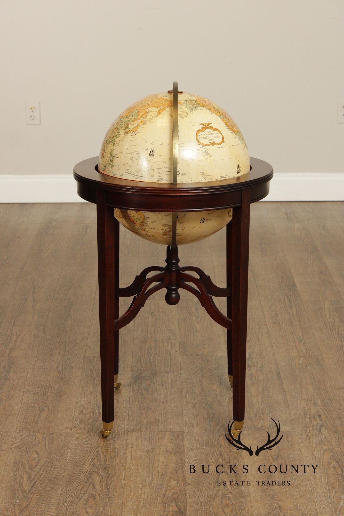 Replogle Standing Floor Globe in Mahogany Stand