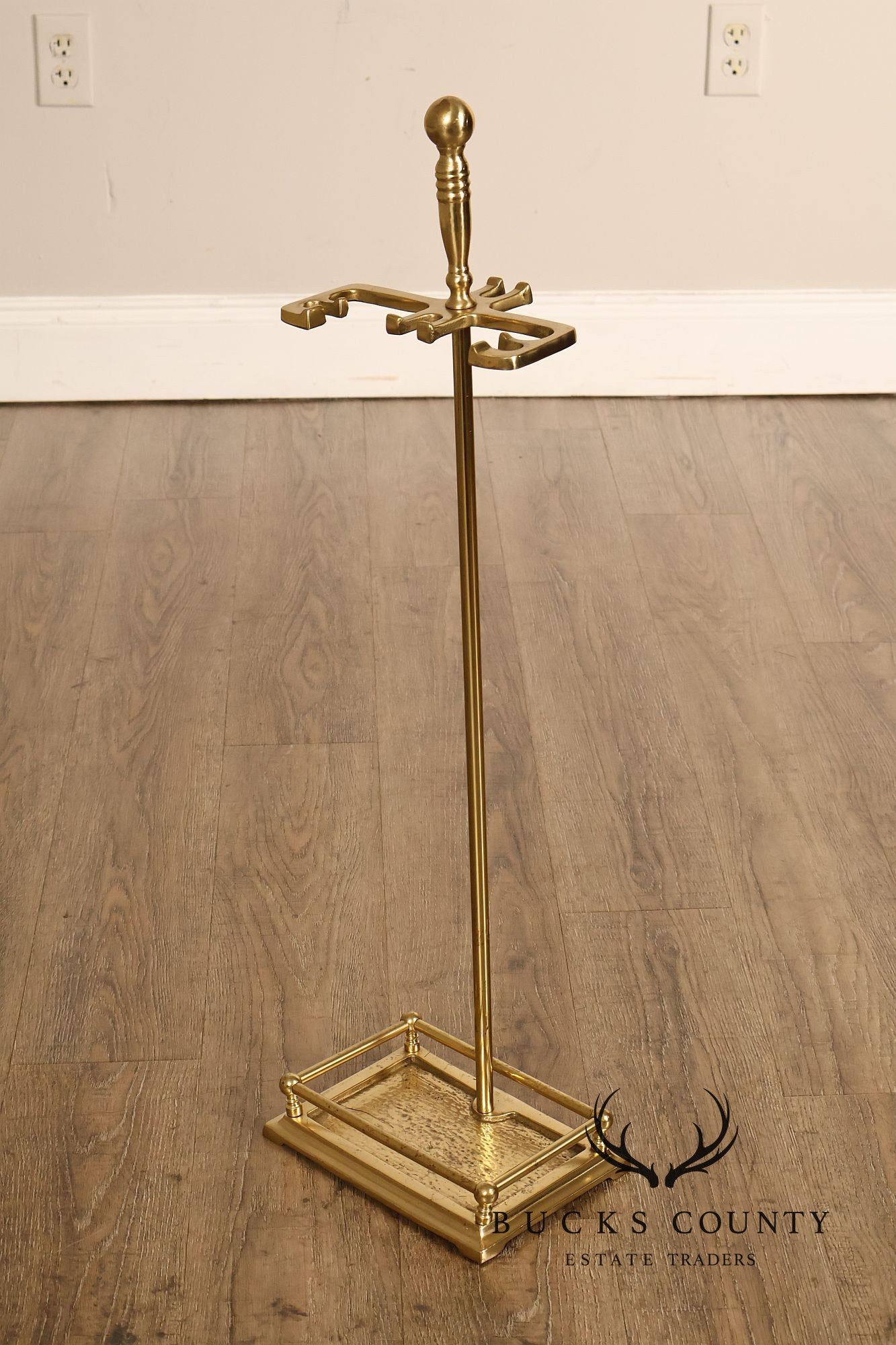 Traditional Five-Piece Brass Fireplace Tool Set