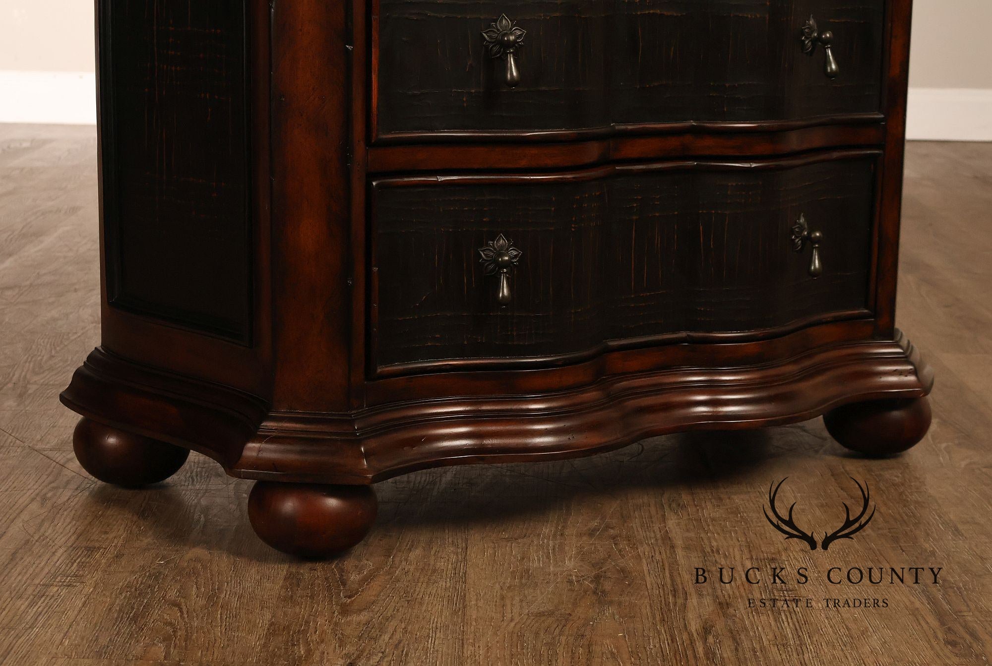 Ethan Allen Pair Of Serpentine Lucca Chests