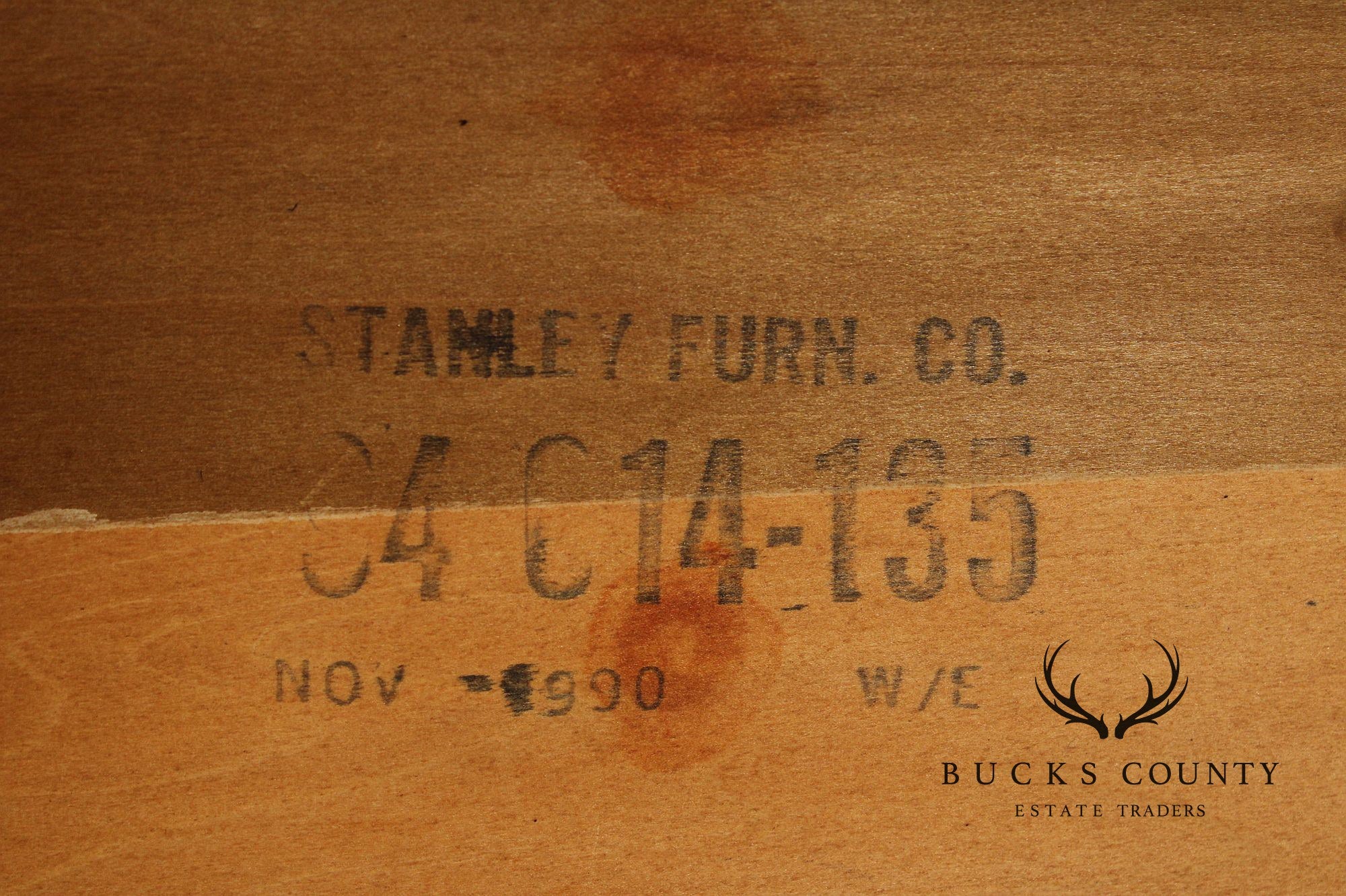 Stanley Furniture Country Pine and Wicker Twin Headboard