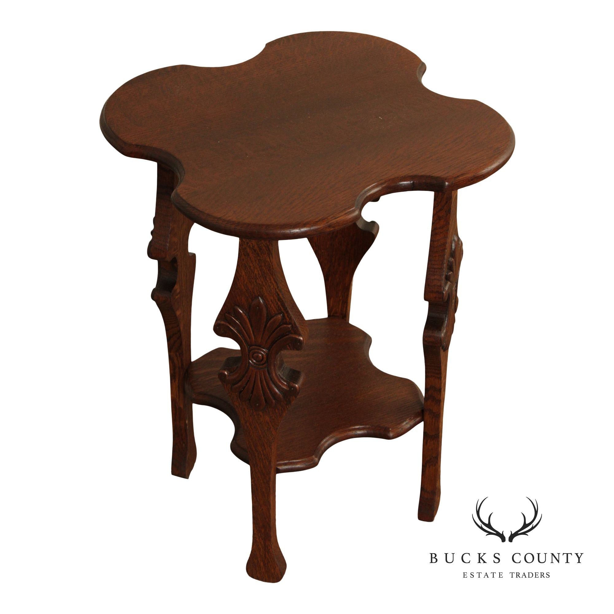 Antique Arts and Crafts Oak Tabouret