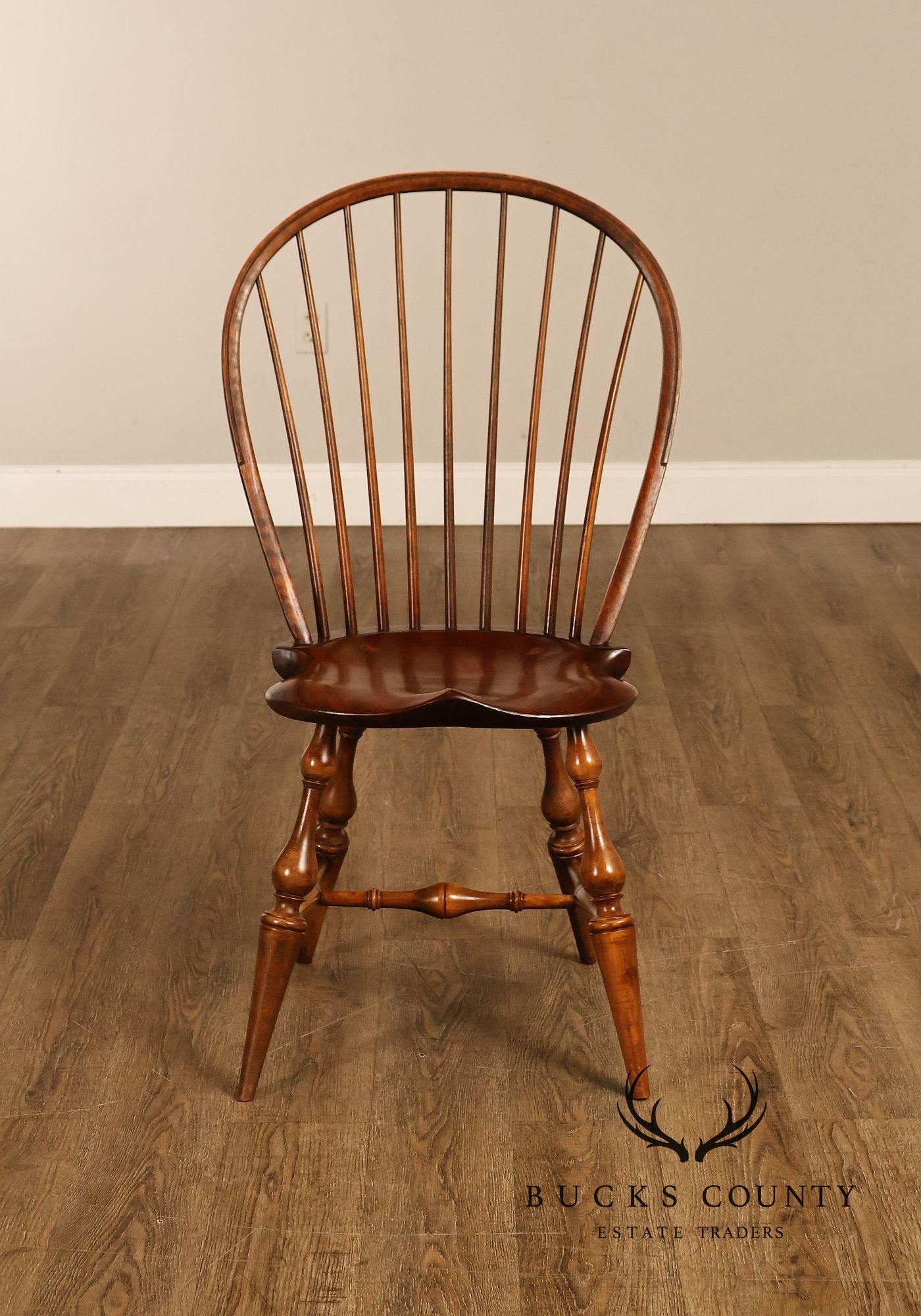D.R. Dimes Vintage Set of Six Bow-Back Windsor Dining Chairs