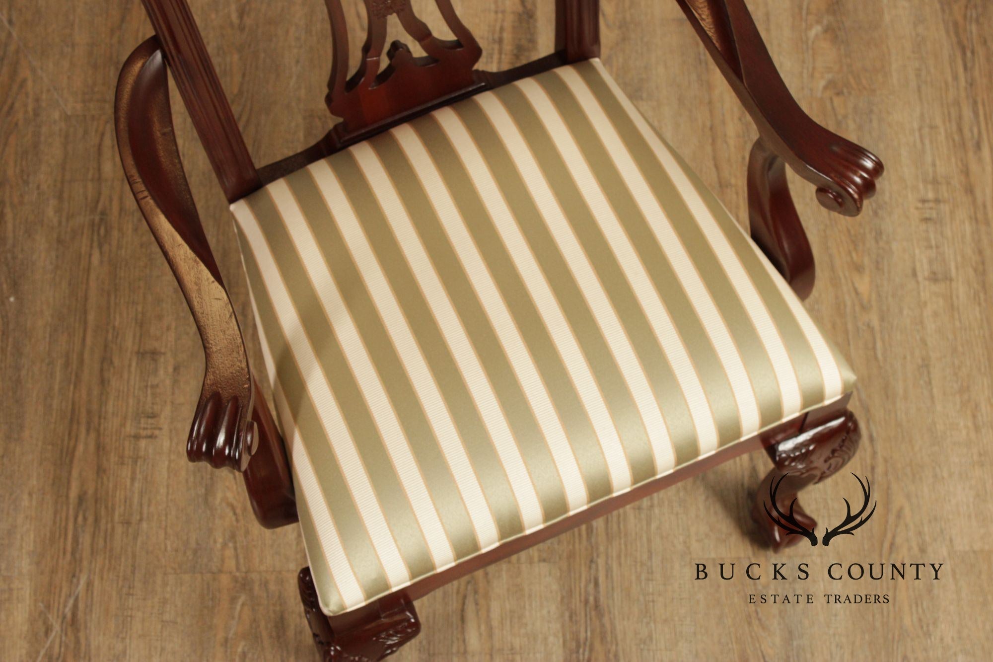 Ethan Allen 18th Century Mahogany Collection Set Of 8 Chippendale Style Dining Chairs