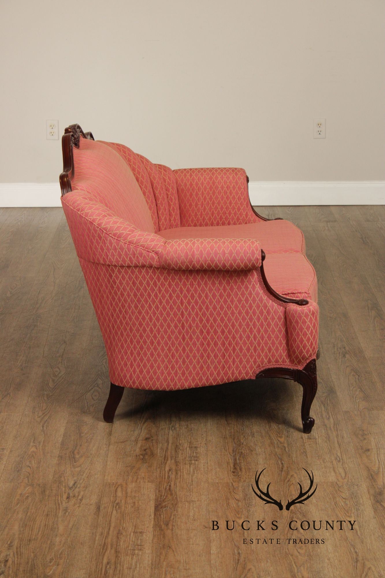 French Louis XV Style Mahogany Loveseat Settee