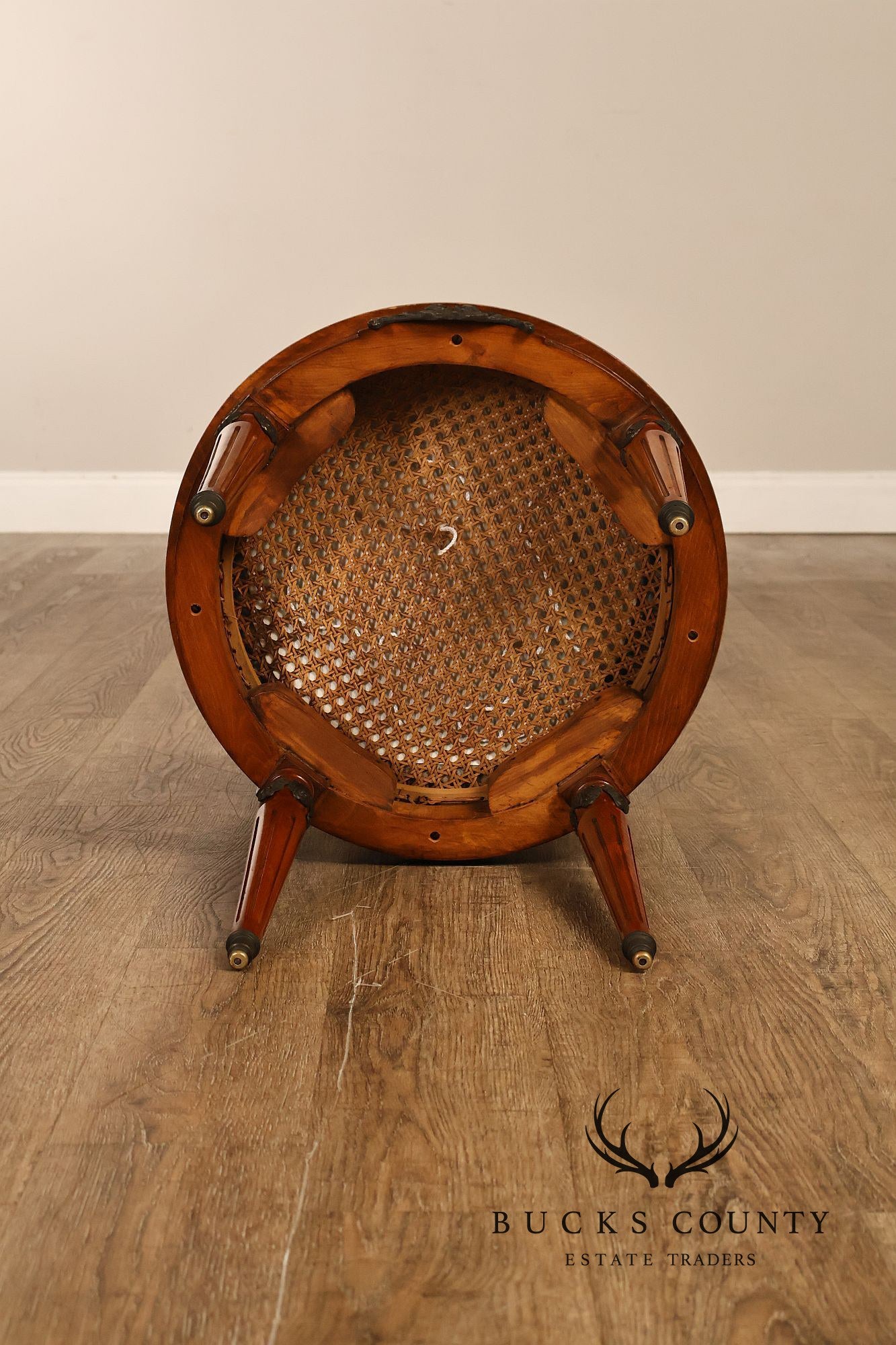 French Louis XVI Style Vintage Set Of 12 Caned Dining Chairs