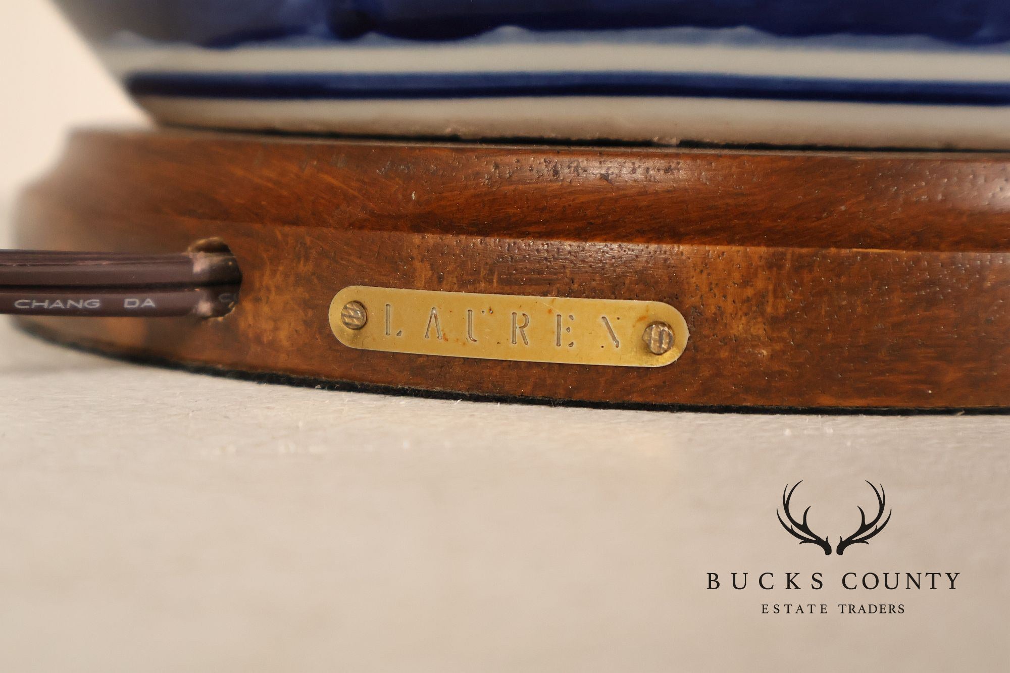 Ralph Lauren Asian Style Pair of Blue And White Ginger Jar Table Lamps