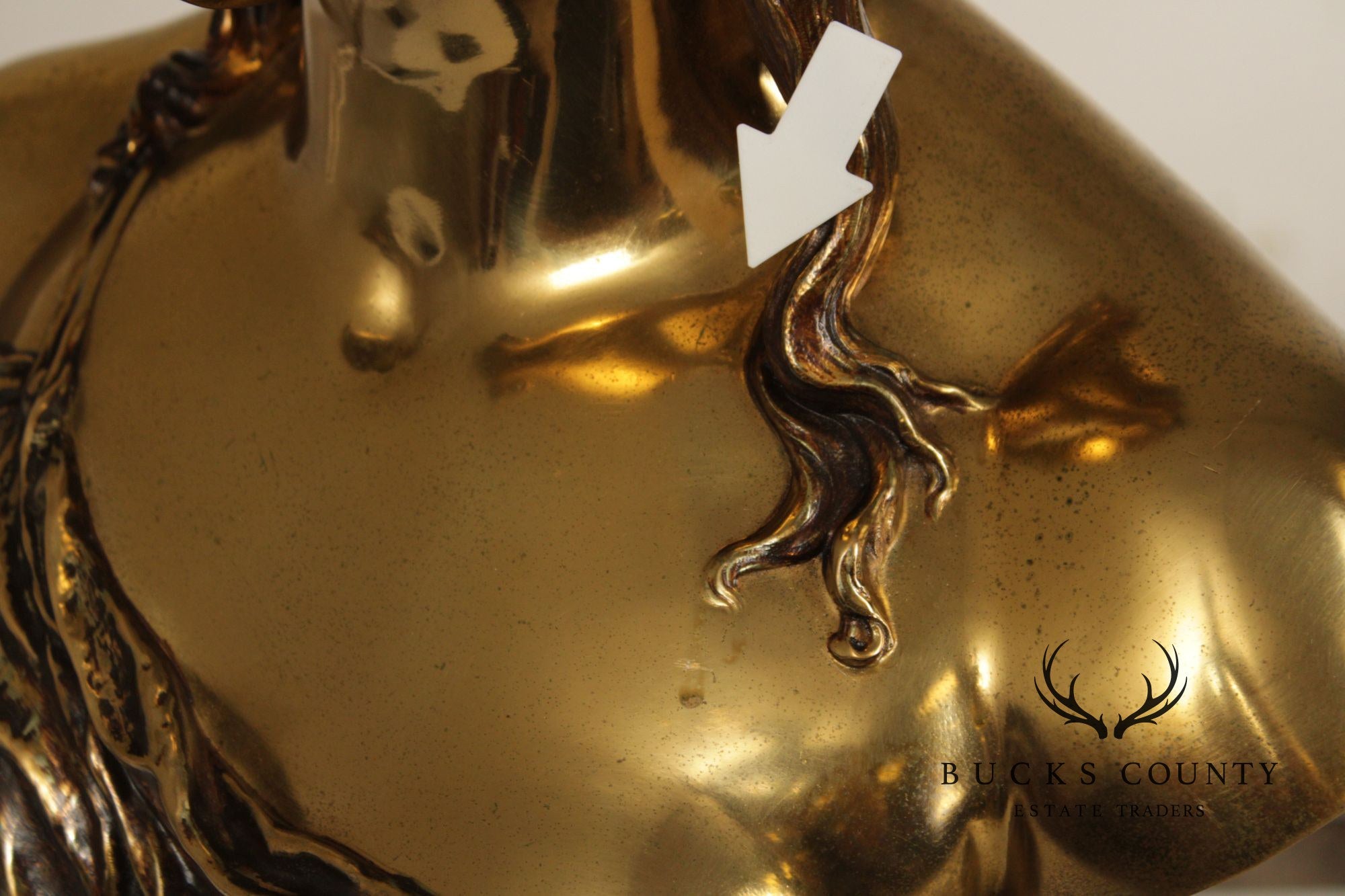 Etienne-Henri Dumaige Gilt Bronze Bust of a Woman