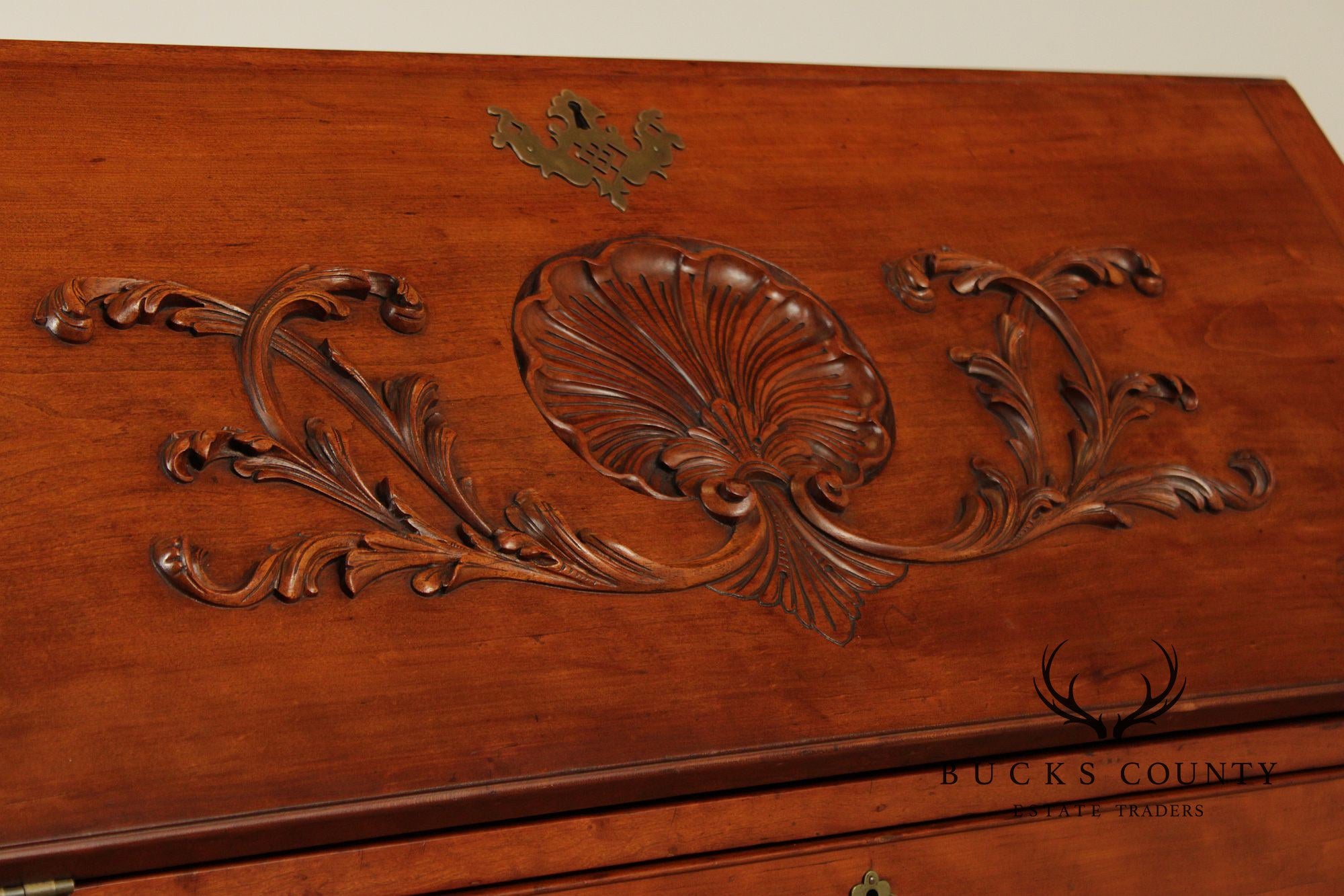 Antique Hepplewhite Style Cherry Slant Front Desk