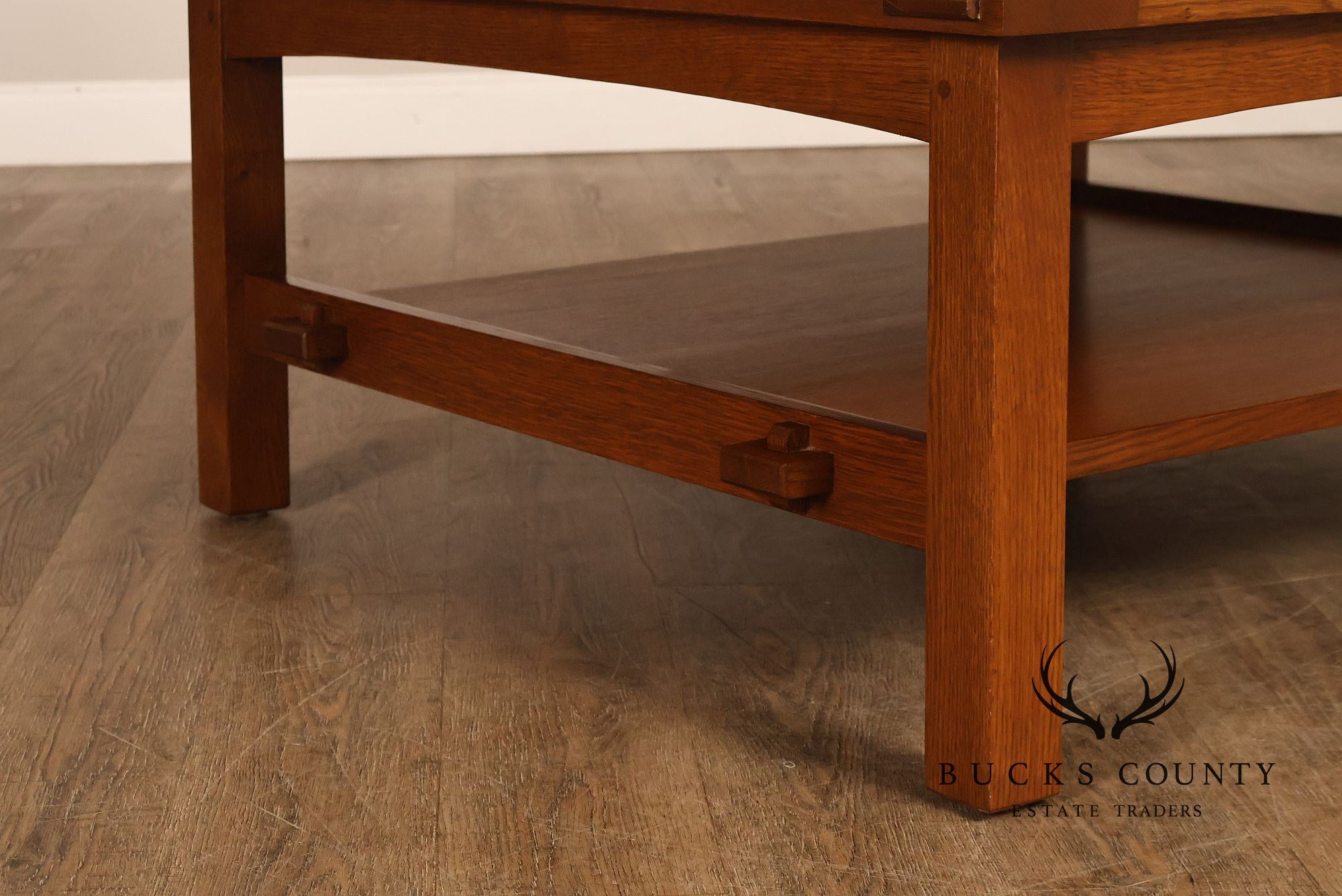 Stickley Mission Collection Tile Top Square Oak Coffee Table