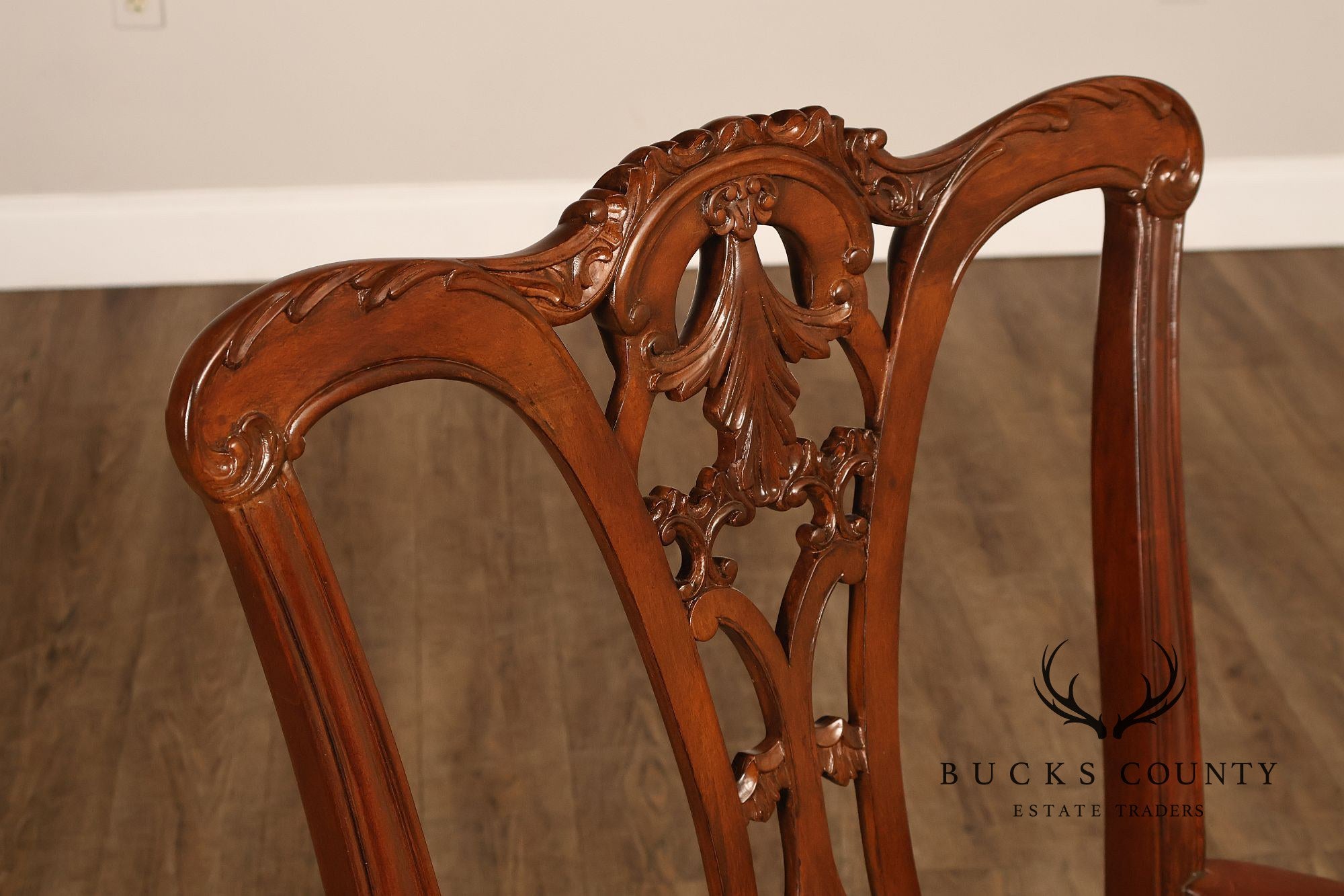 Scarborough House Chippendale Style Pair Of Mahogany Armchairs