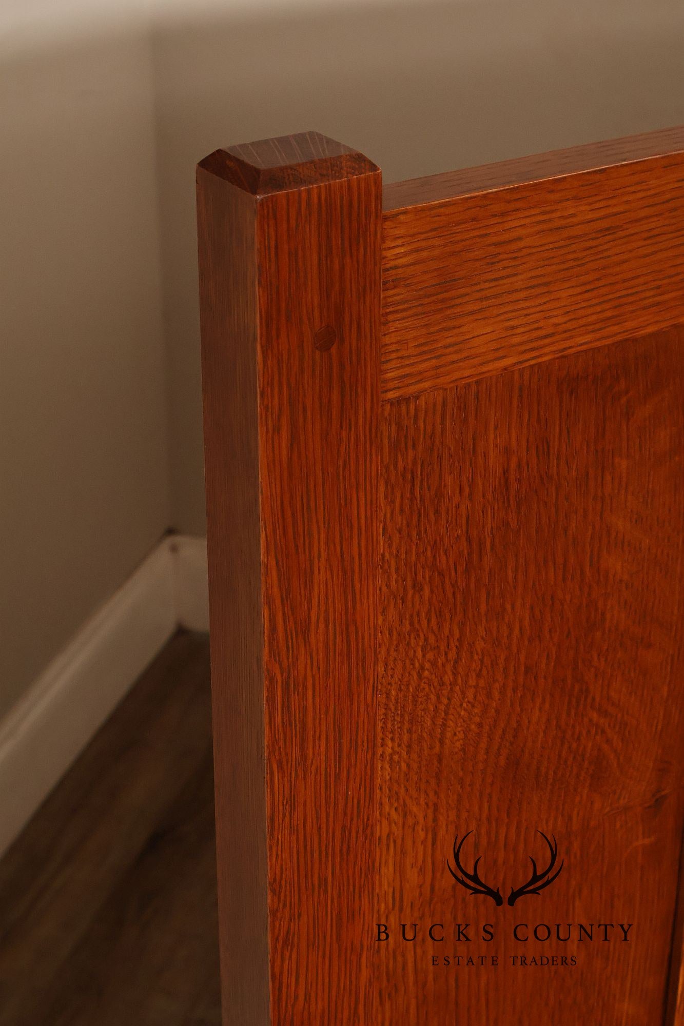 Custom Mission Oak Full Oak Bed