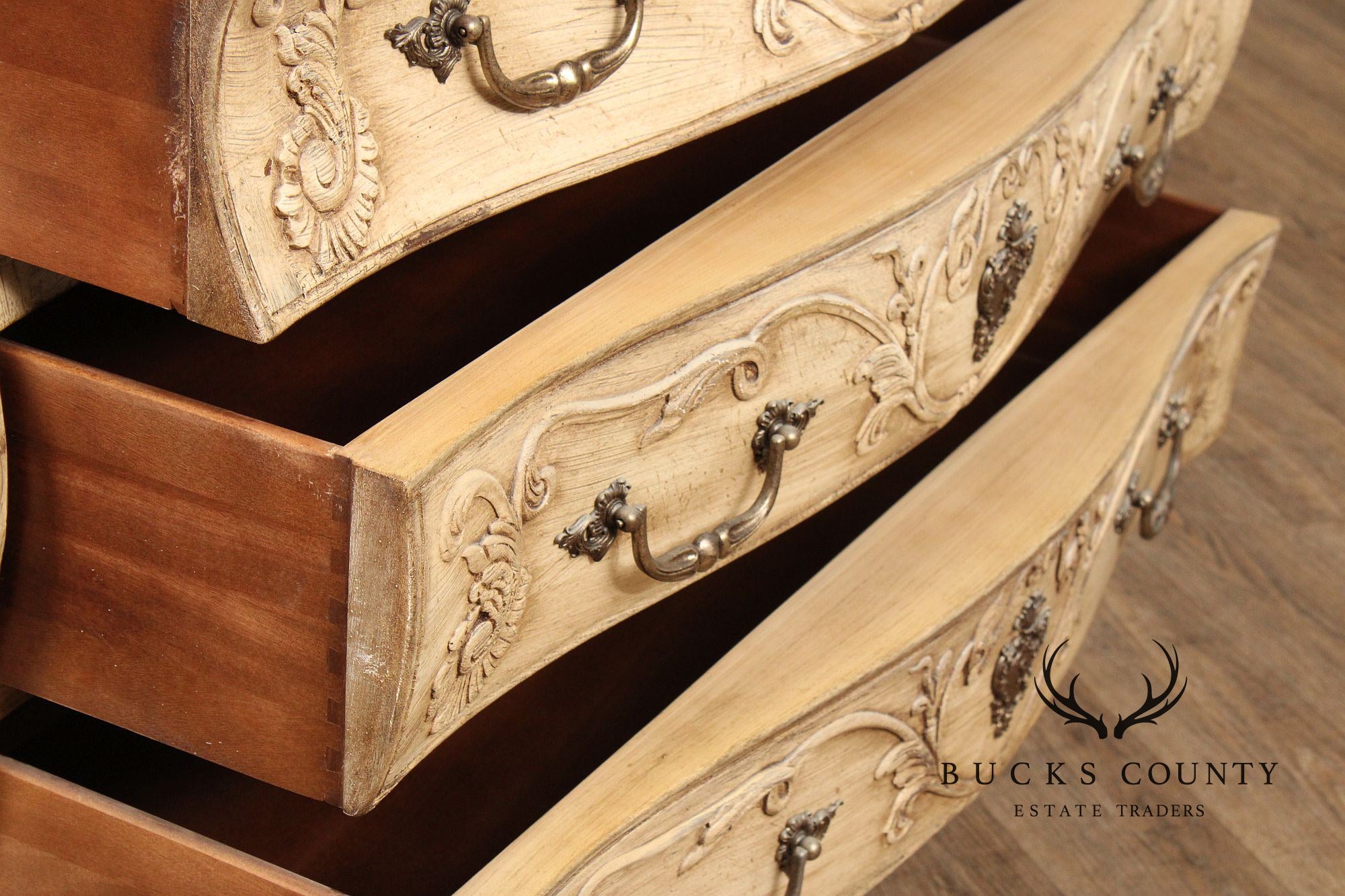 Henredon Italian Provincial Style Cream Painted Chest of Drawers