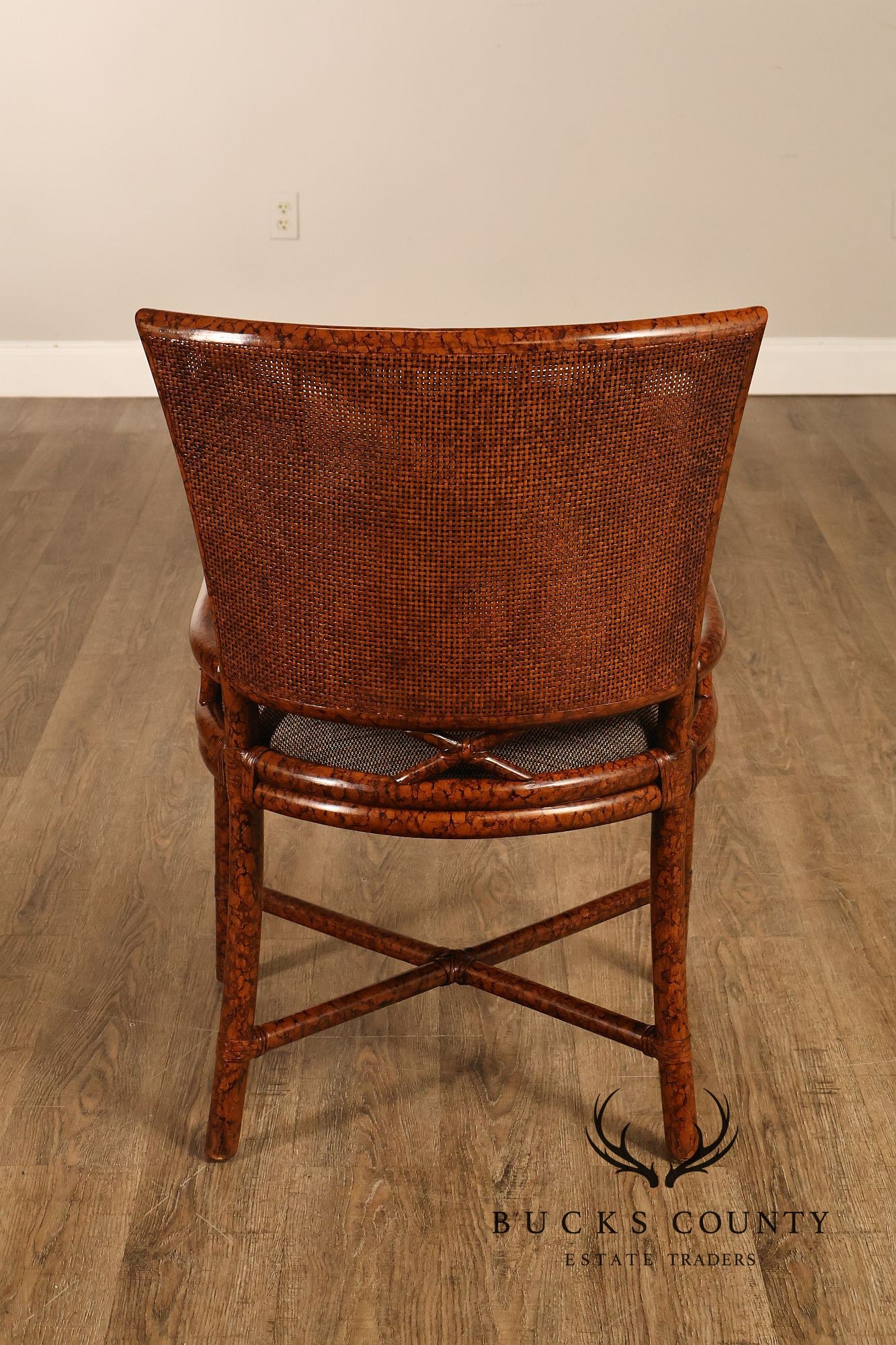 Ficks Reed Set of Four Woven Rattan Dining Chairs