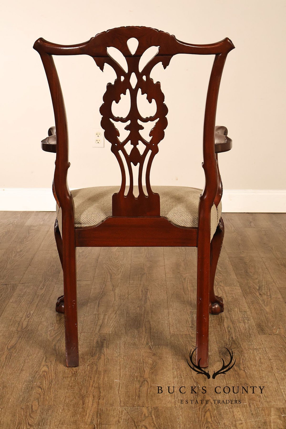 Chippendale Style Set of Eight Carved Mahogany Dining Chairs