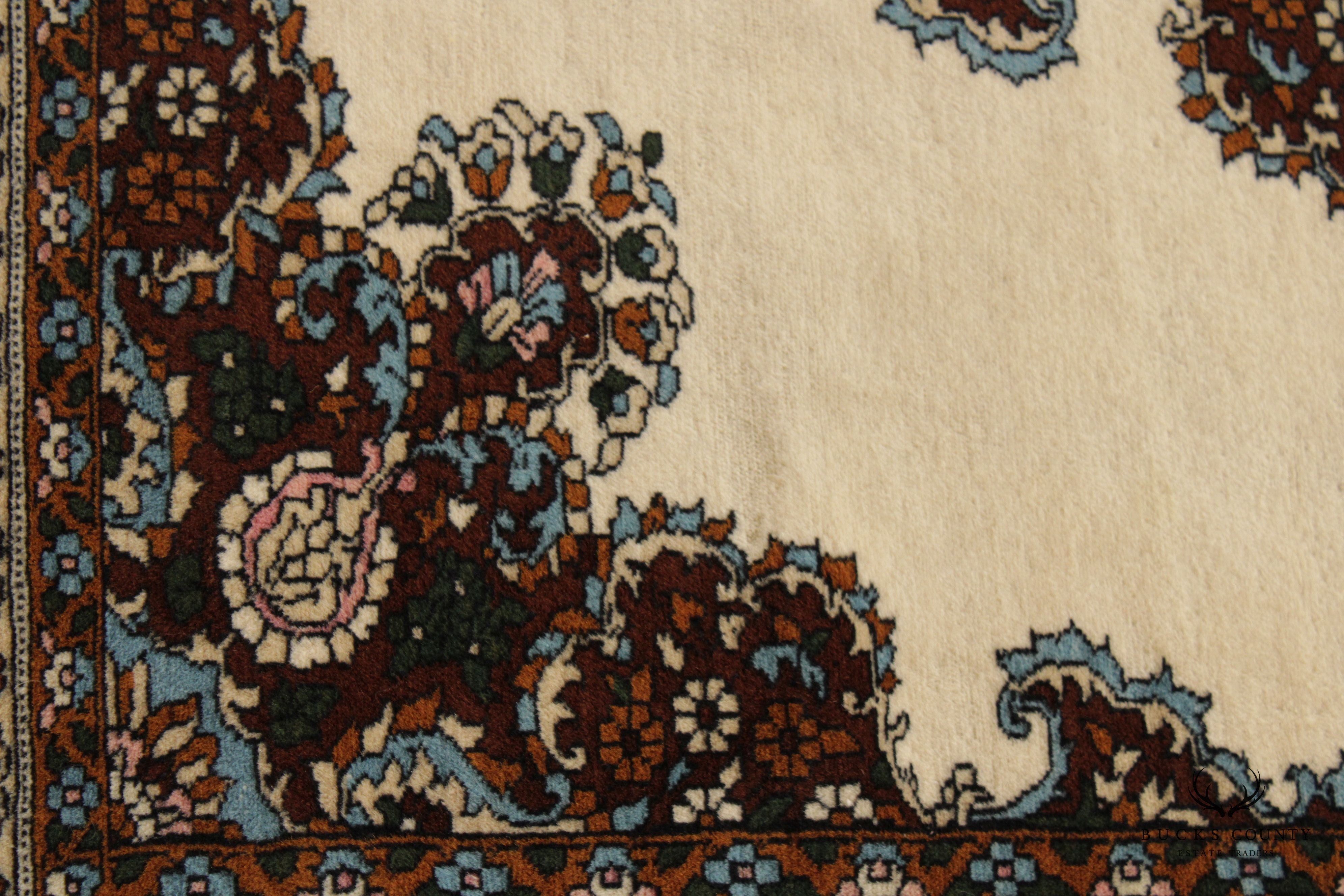 Vintage Hand Woven Persian Wool Medallion Area Rug