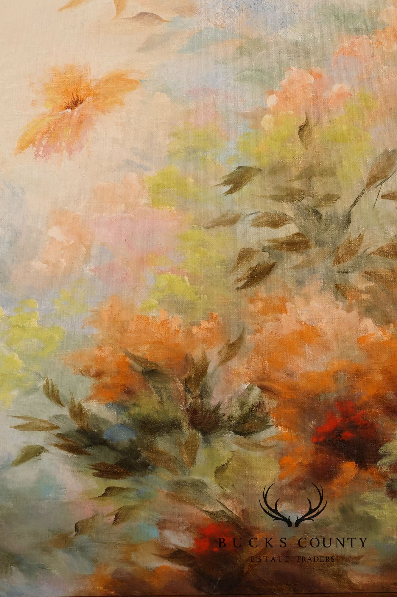 Shirley Fleming Large Floral Oil Painting