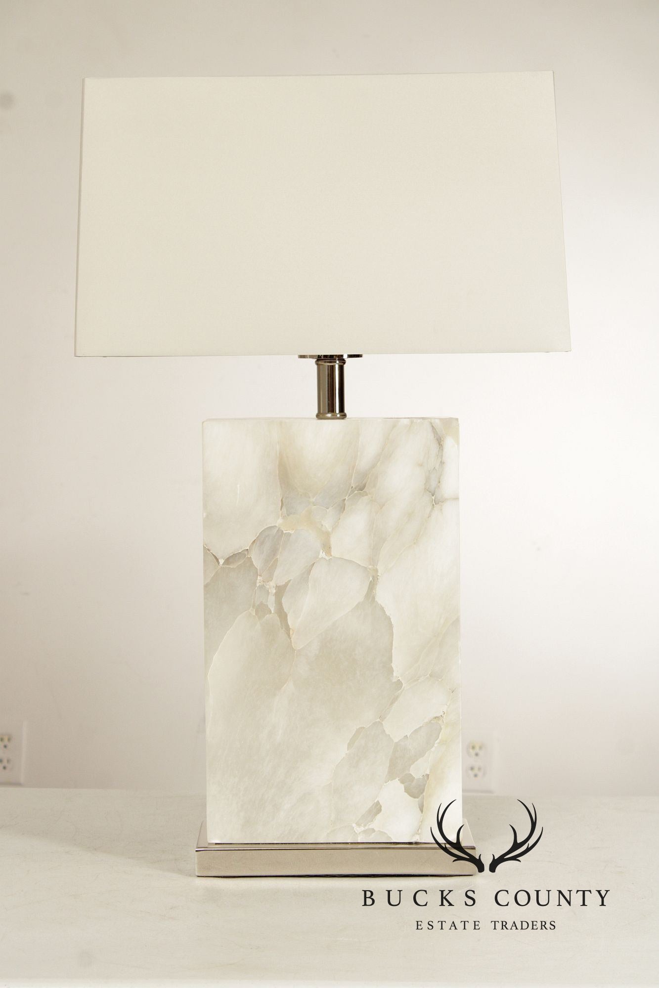 Arteriors Pair of 'Carson' Marble Table Lamps