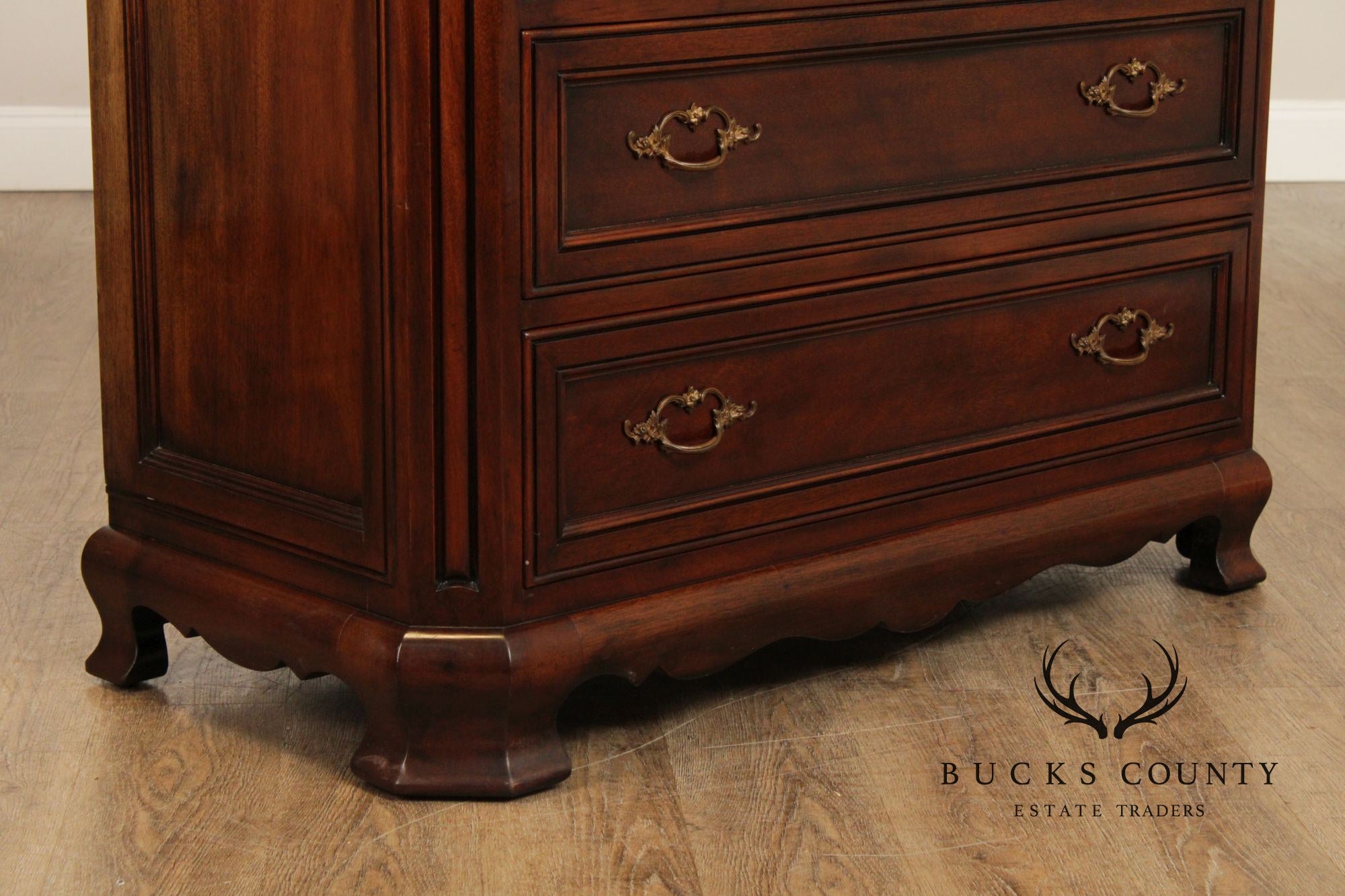 French Country Style Mahogany Armoire or Tall Chest
