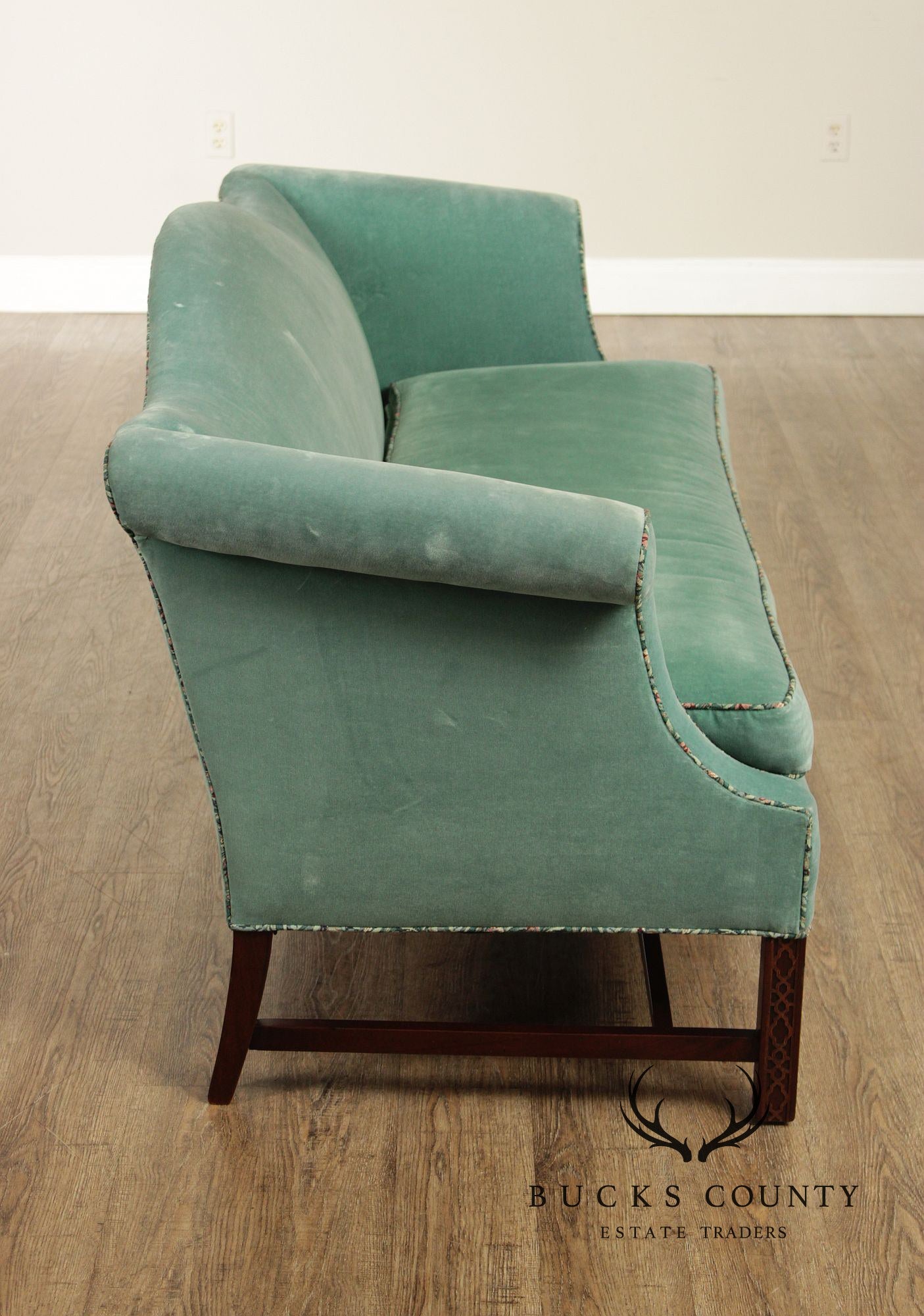 Chippendale Style Mahogany Camelback Sofa