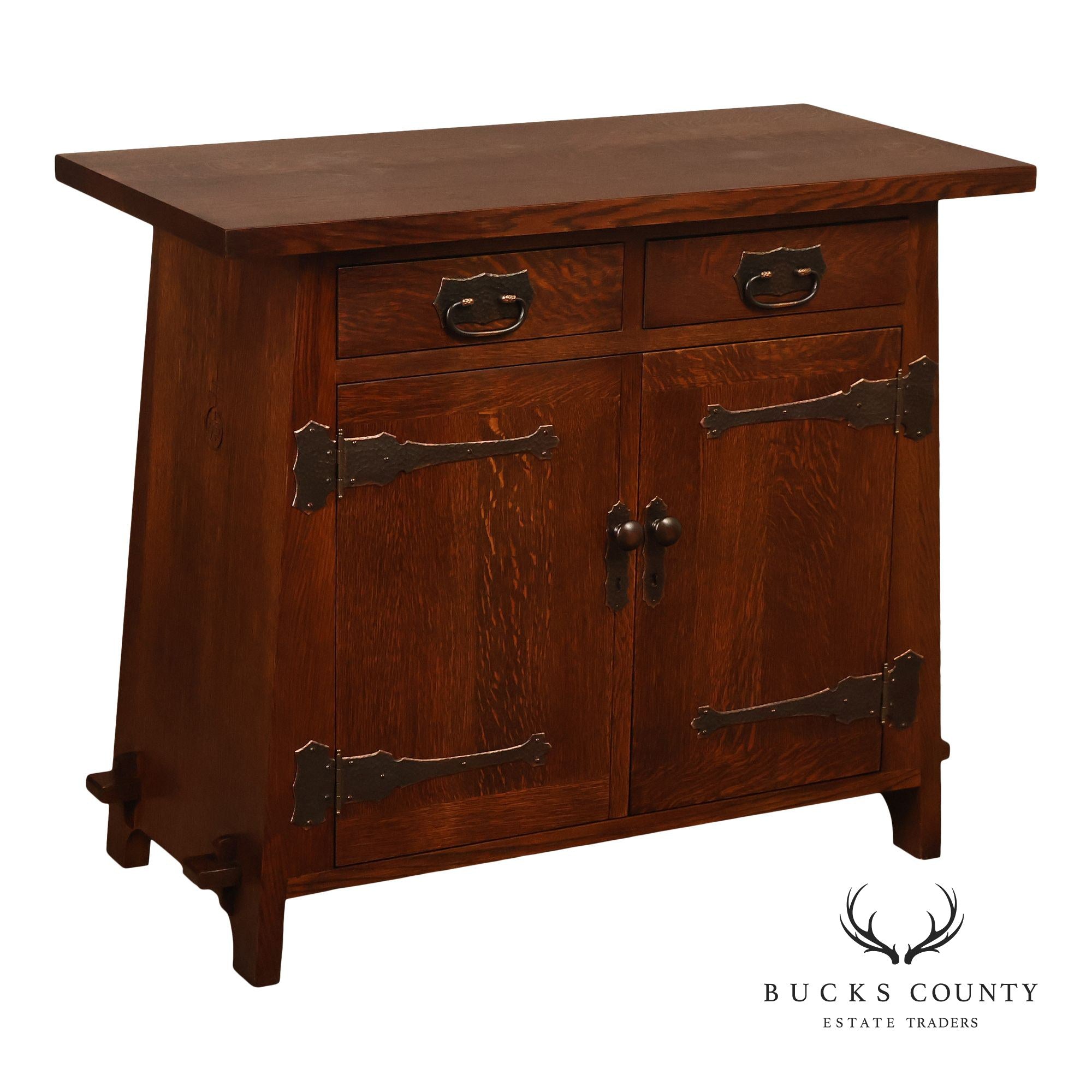 Stickley Roycroft Reissue Mission Oak Cellarette Cabinet