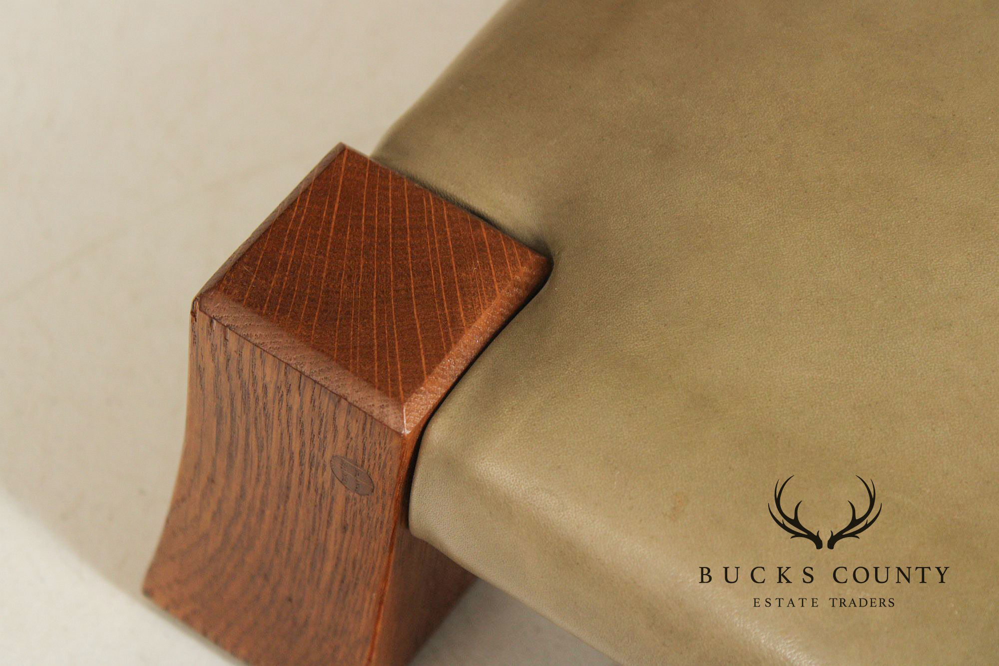 Stickley Mission Collection Oak and Leather Monk Footstool