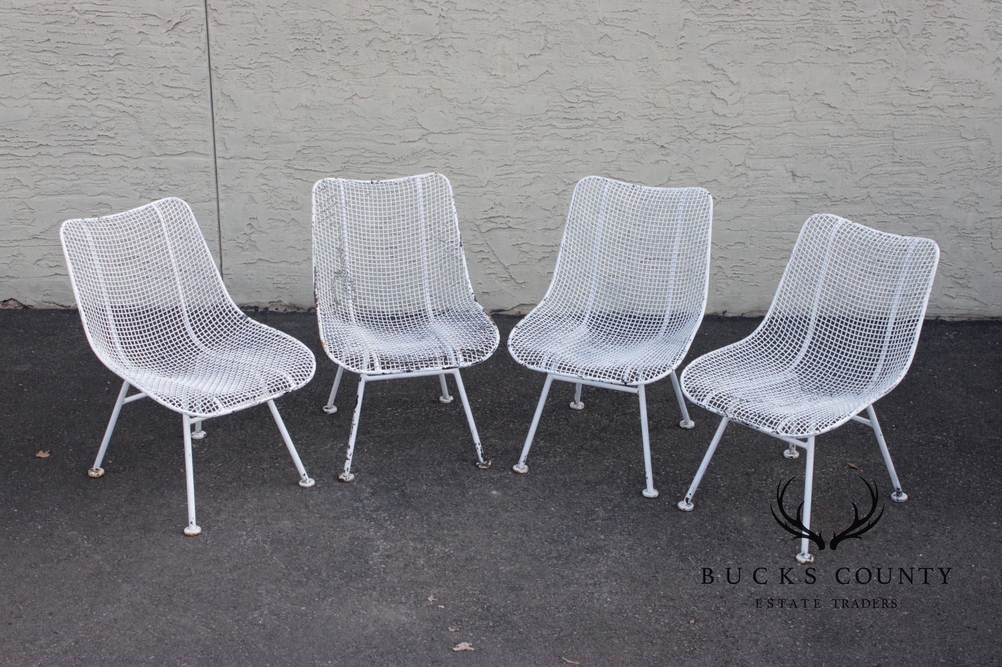 Russell Woodard Mid Century Modern Set of Four 'Sculptura' Dining Dining Chairs