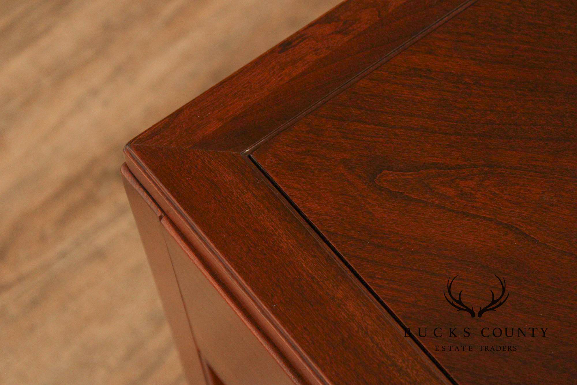 Ethan Allen Campaign Style Pair of End Tables