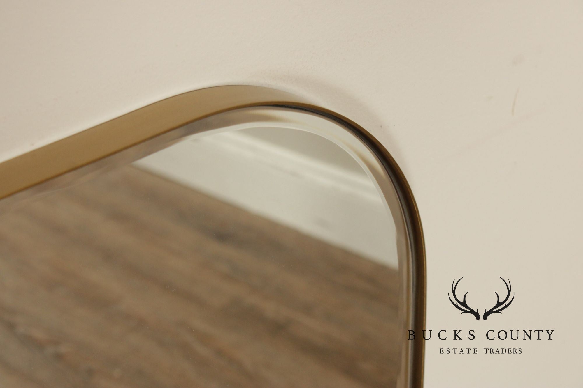 Crate & Barrel 'Edge' Brass Arch Wall Mirror