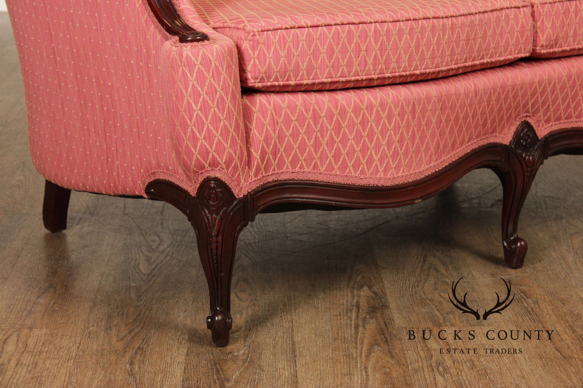 French Louis XV Style Mahogany Loveseat Settee