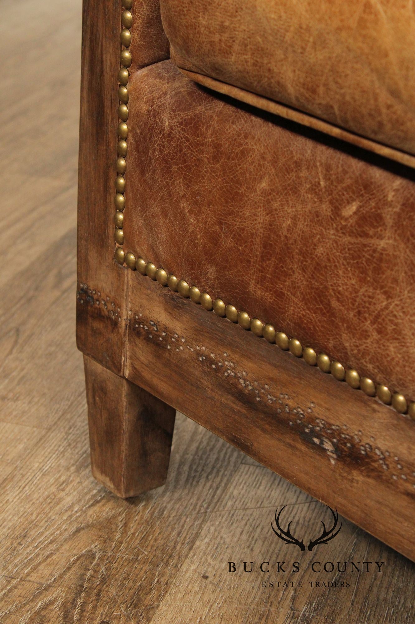 MOE'S HOME COLLECTION DARLINGTON RUSTIC LEATHER SOFA