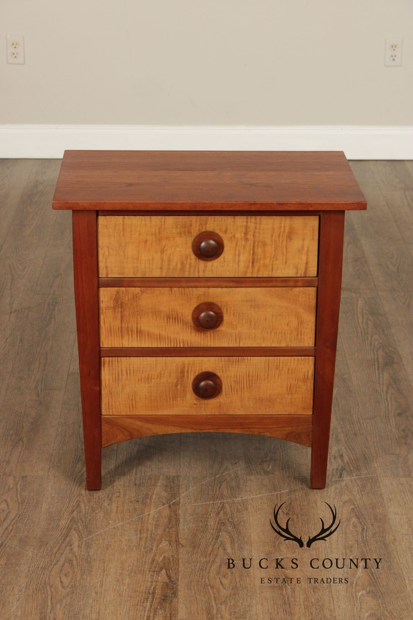 Stickley Mission Collection Harvey Ellis Cherry Three Drawer Nightstand