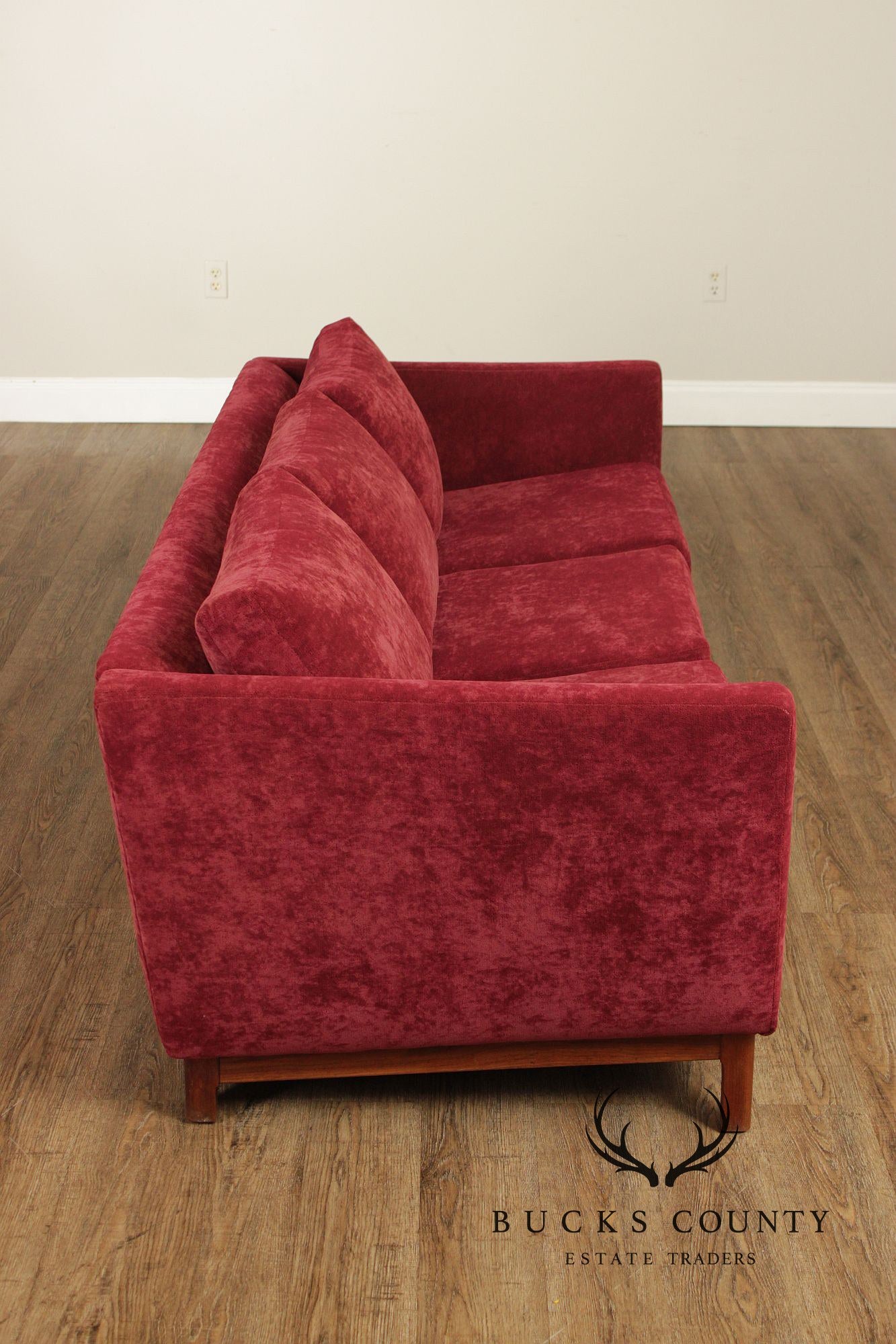 Edward Wormley Attributed Mid-Century Modern Three Cushion Sofa