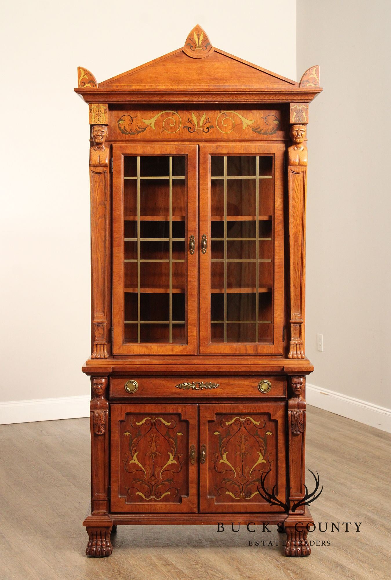 Pulaski Empire Style Bookcase or China Display Cabinet