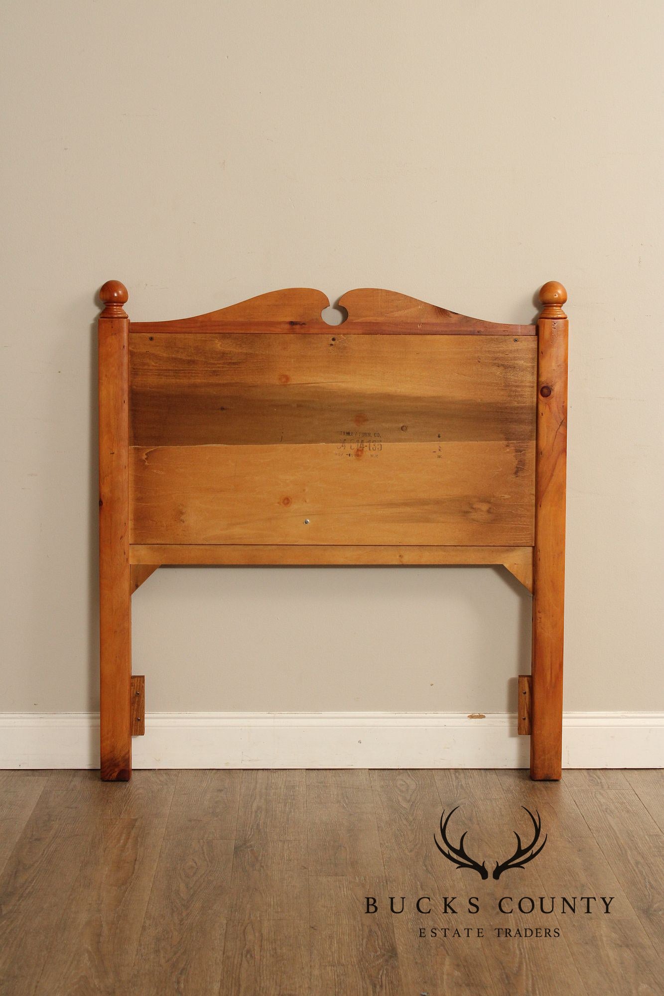 Stanley Furniture Country Pine and Wicker Twin Headboard