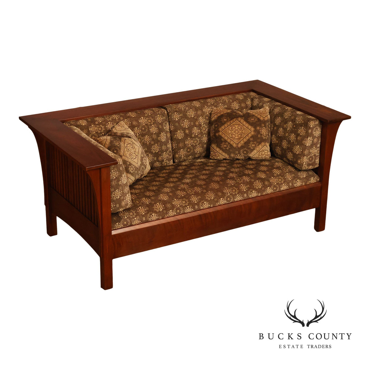 Stickley Mission Collection Cherry Spindle Loveseat