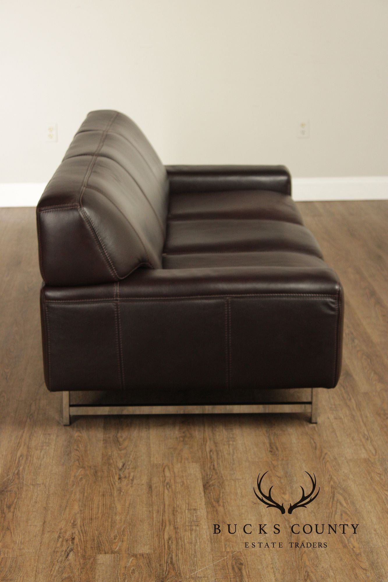 Chateau d’ Ax Brown Italian Leather Sofa