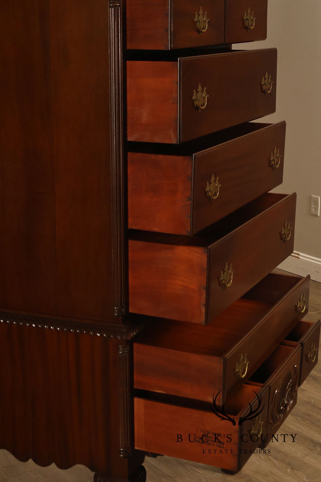 H. Feldenkreis Chippendale Style Mahogany Highboy