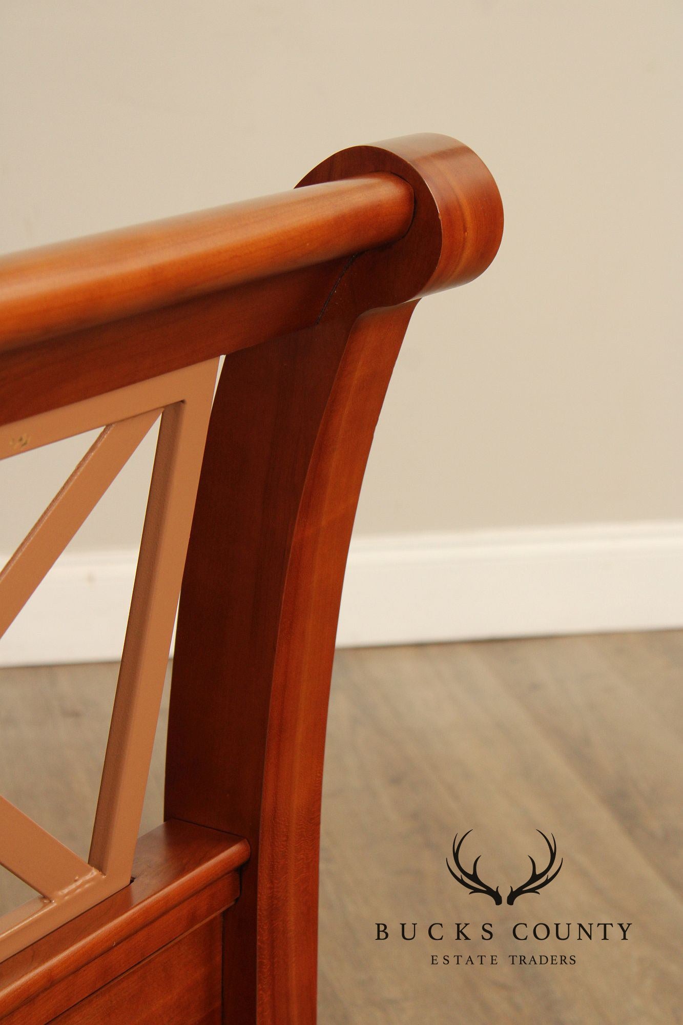 Harden Directoire Style Cherry Sleigh Queen Bed