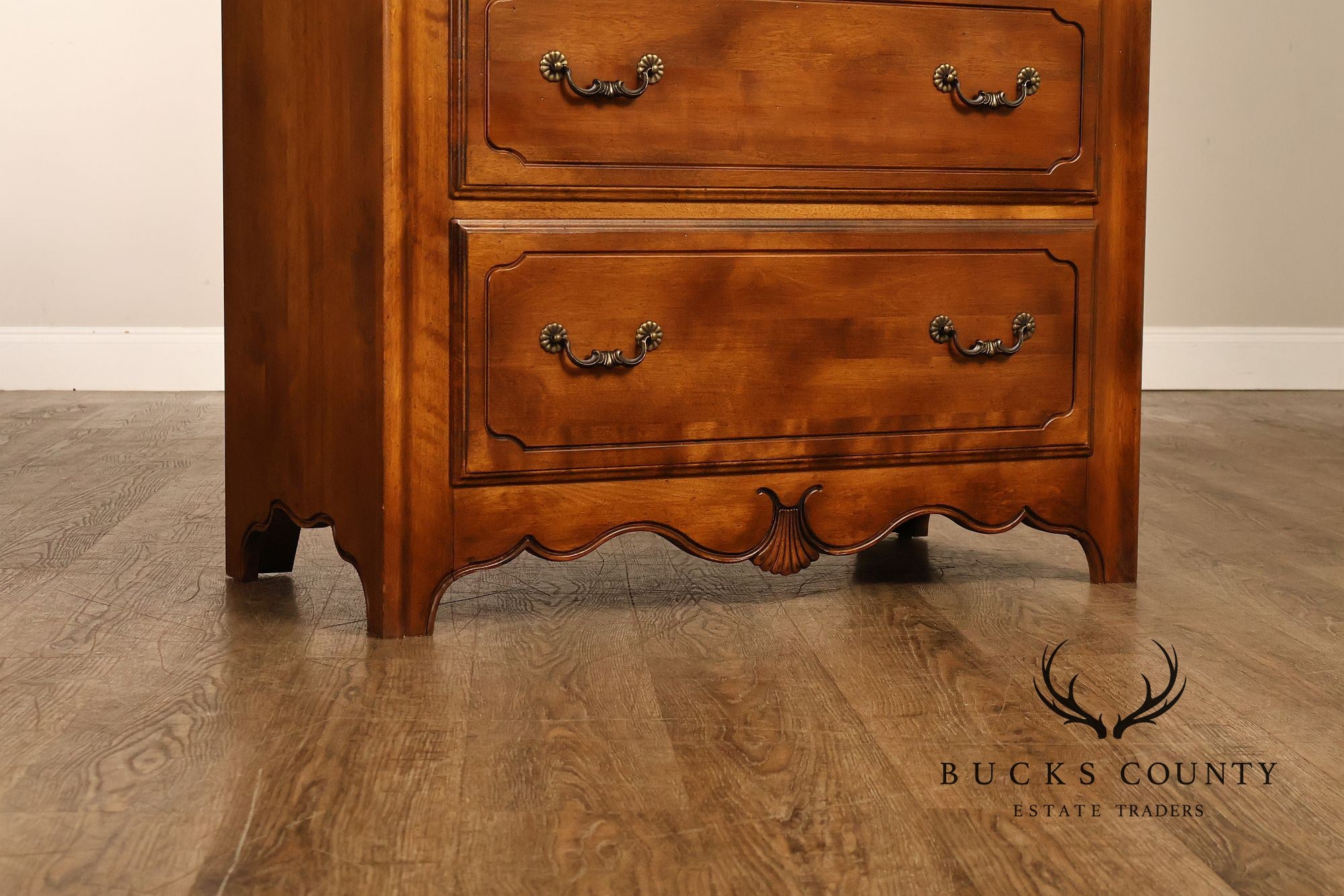 Ethan Allen Country French Maple And Birchwood Six Drawer High Chest