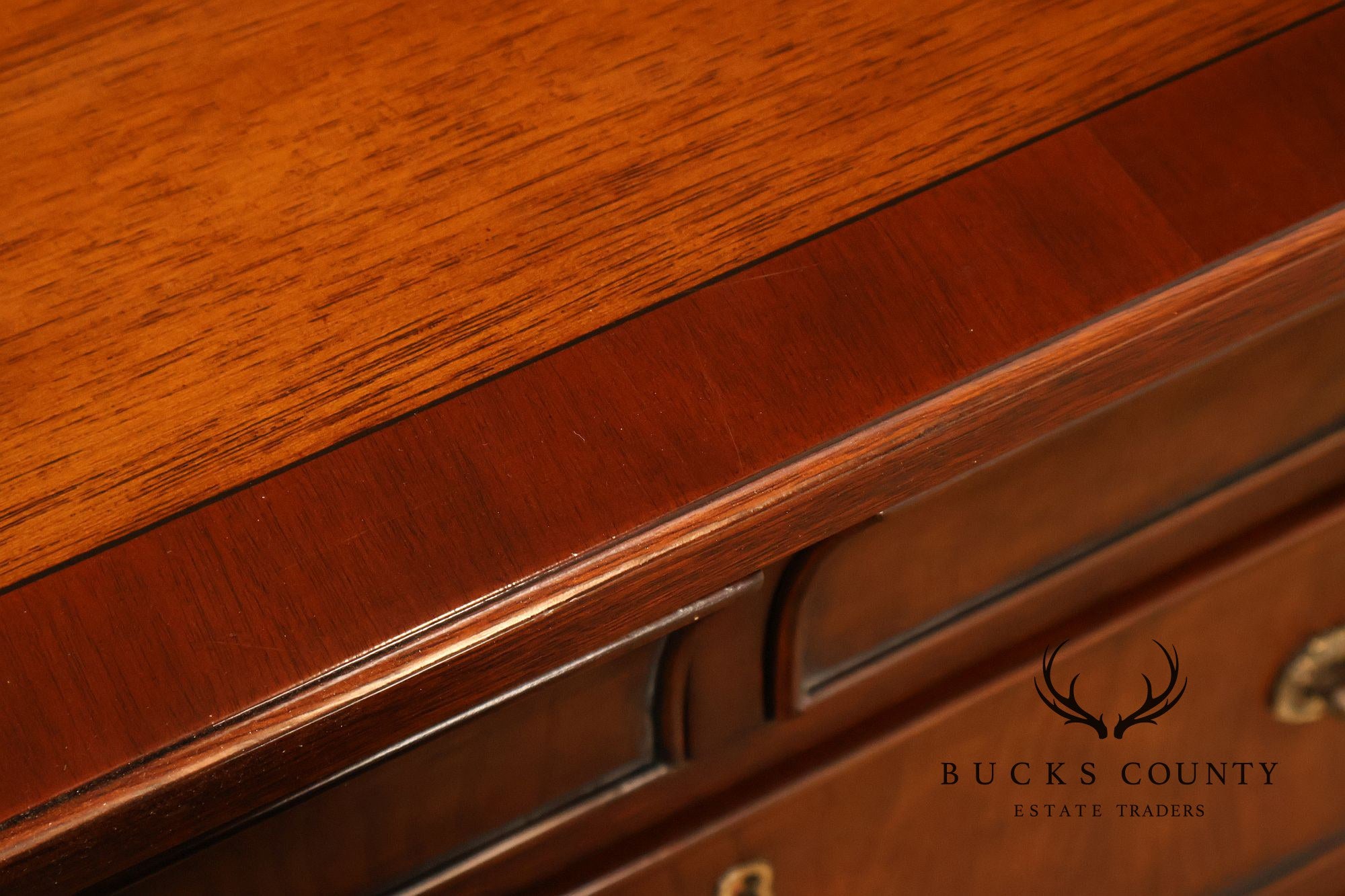 Ethan Allen Townhouse Collection Burlwood Bombe Chest