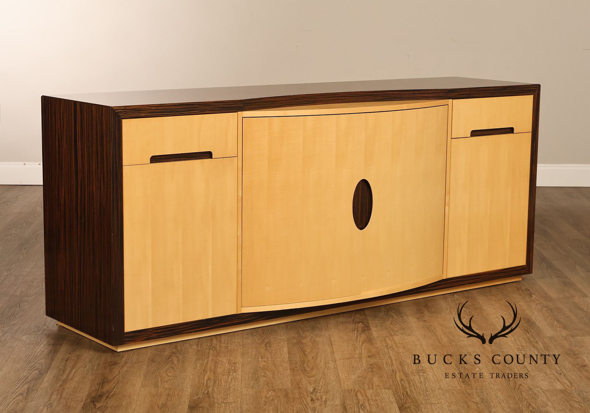 Giorgio Collection Italian Art Deco Style Mixed Wood Sideboard