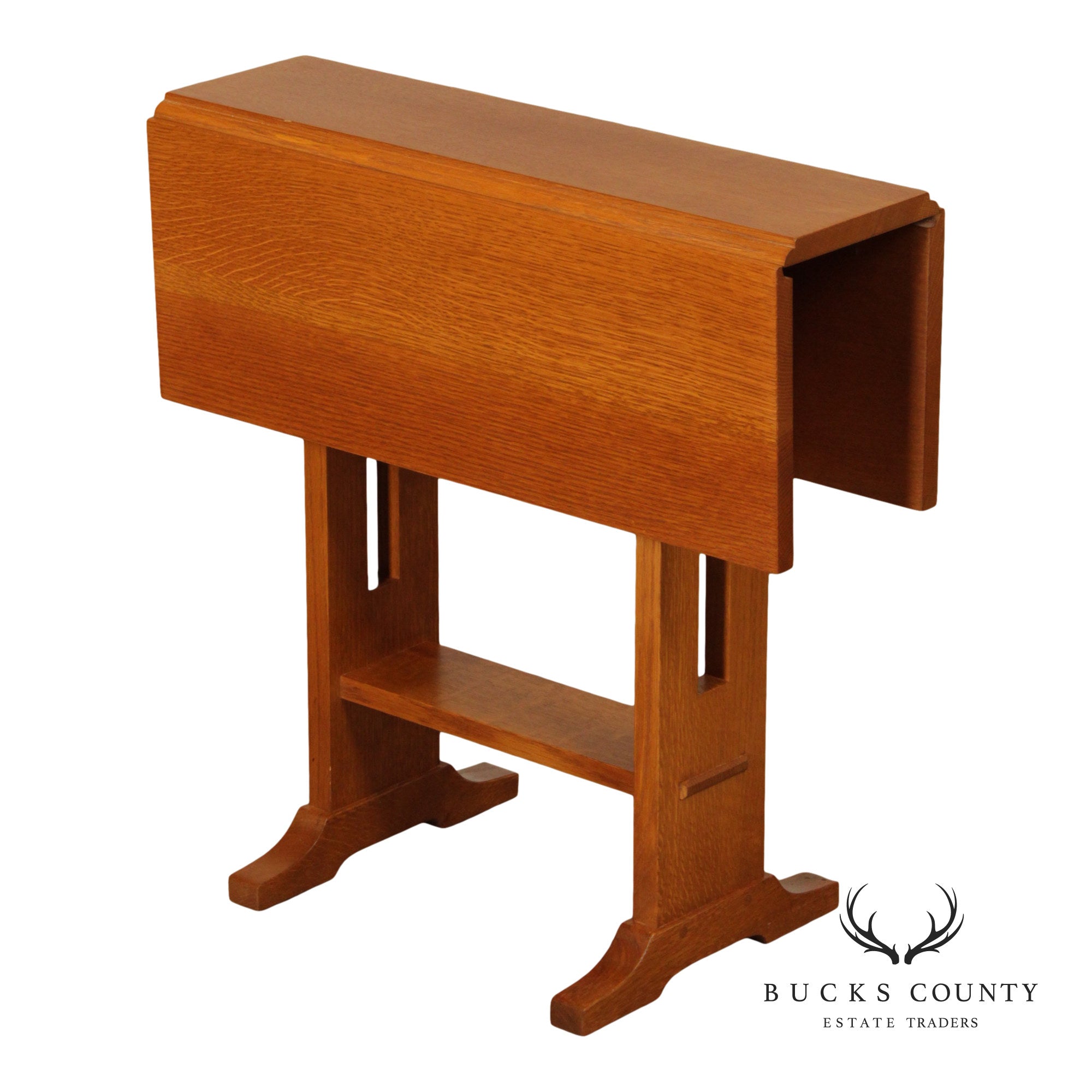 Stickley Mission Collection Oak Drop Leaf Side Table