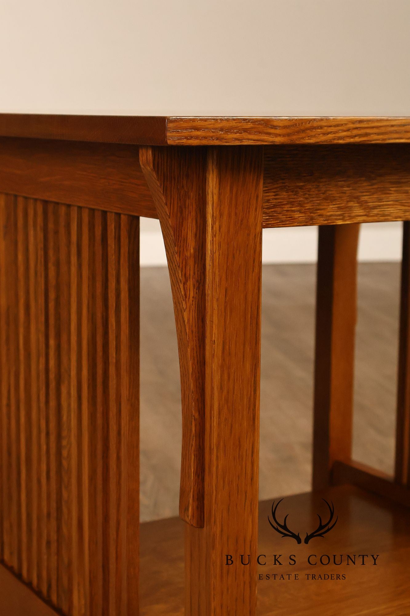 Stickley Mission Collection Oak Spindle Lamp Table