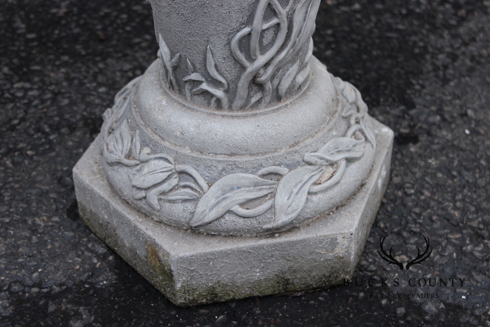 Cast Stone Floral Bird Bath