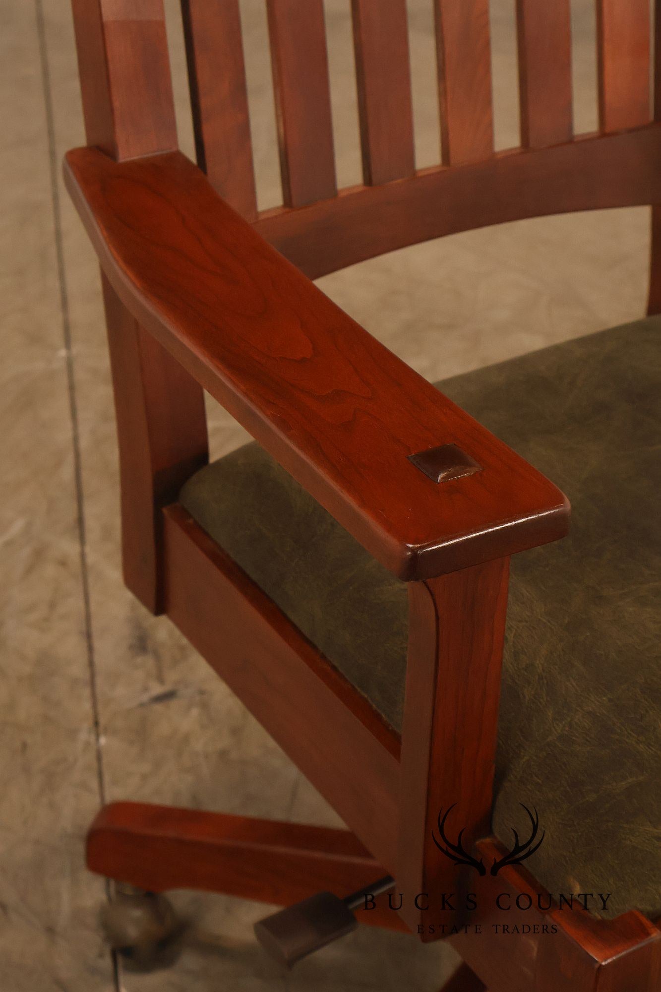 Stickley Mission Collection Cherry Swivel Office Chair