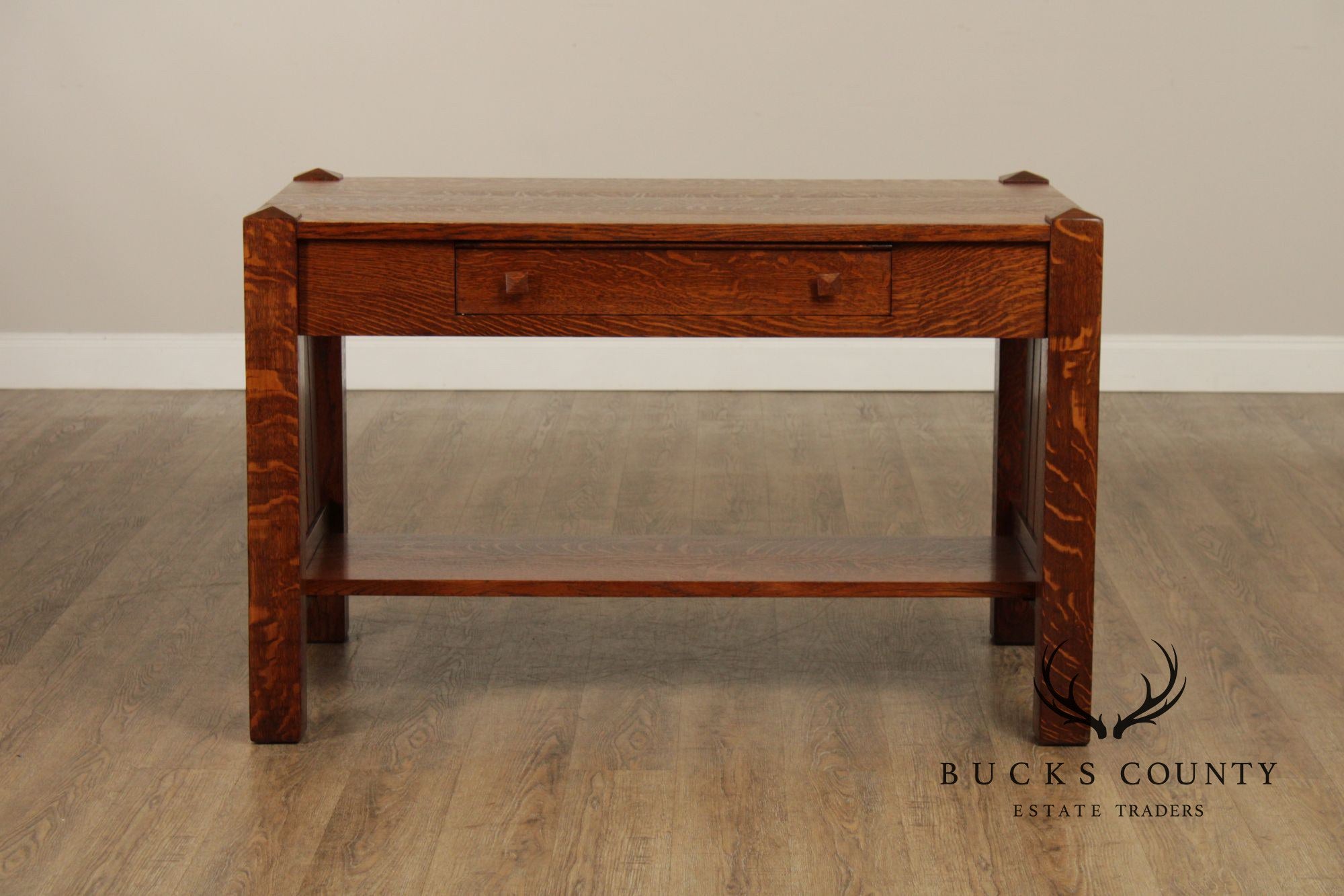 Antique Mission Oak Library Table