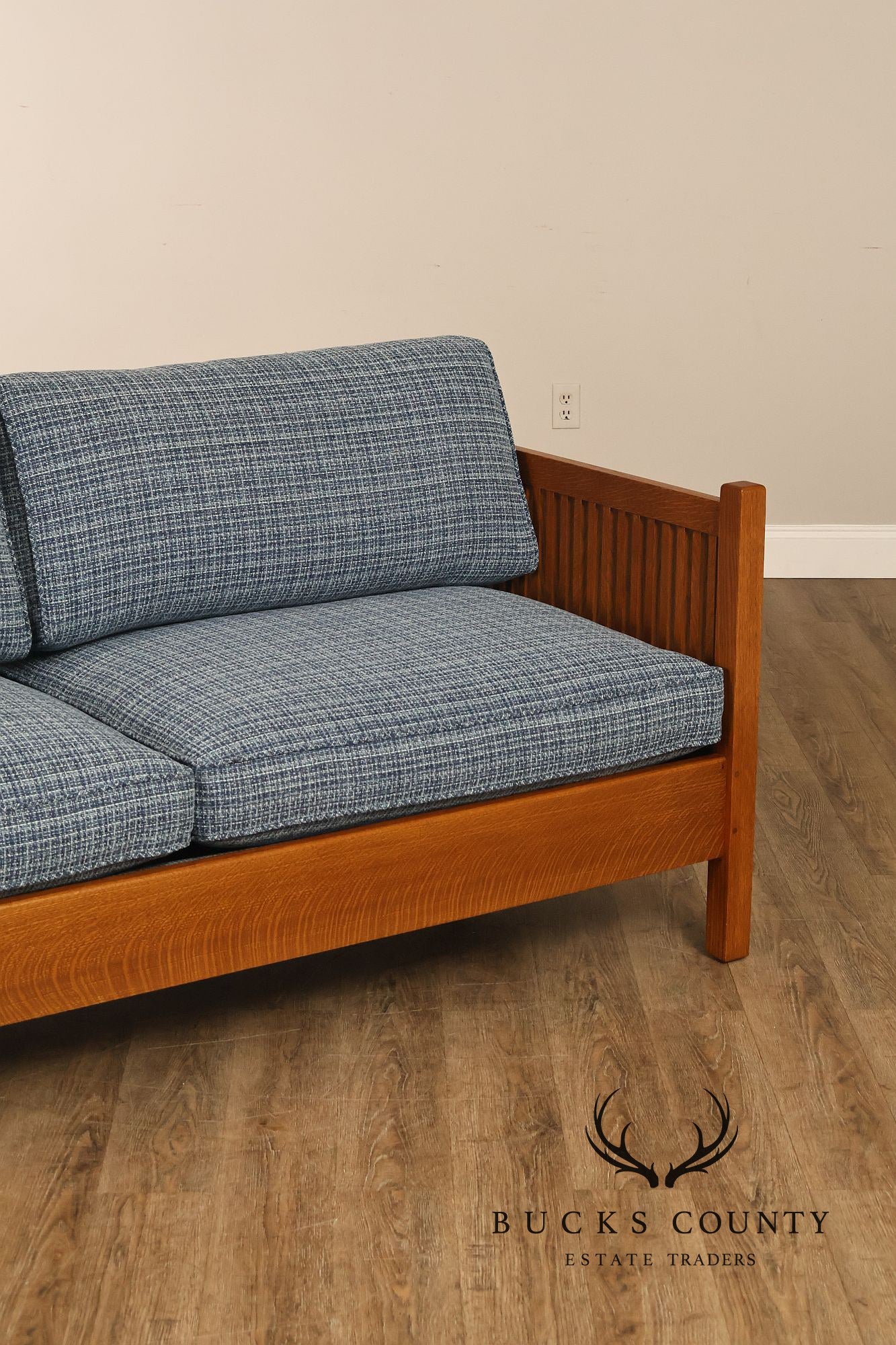 Stickley Mission Collection Oak Spindle Sofa