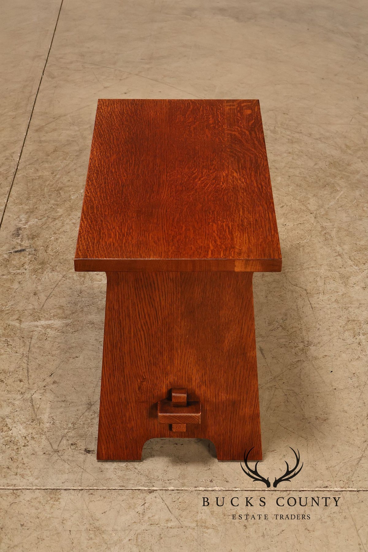 Stickley Mission Collection Pair Of Oak Gustav Stickley Fireside Stools