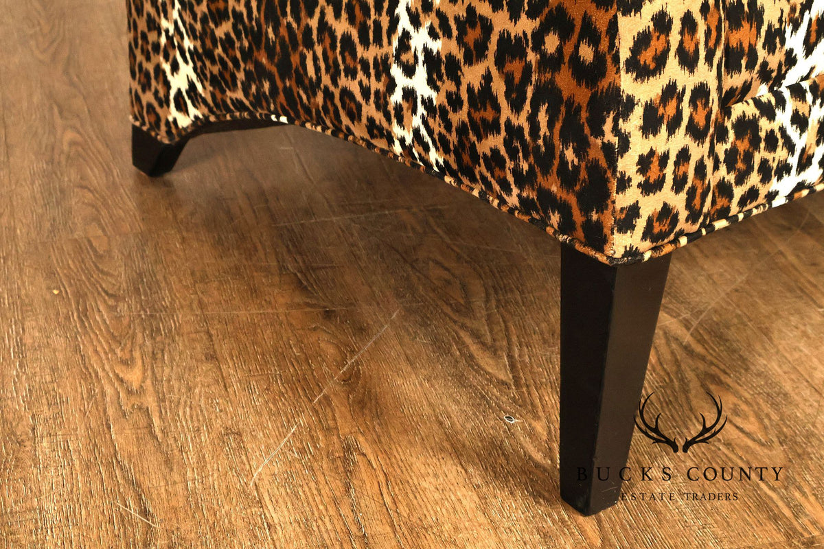 Art Deco Style Leopard Print Armchair